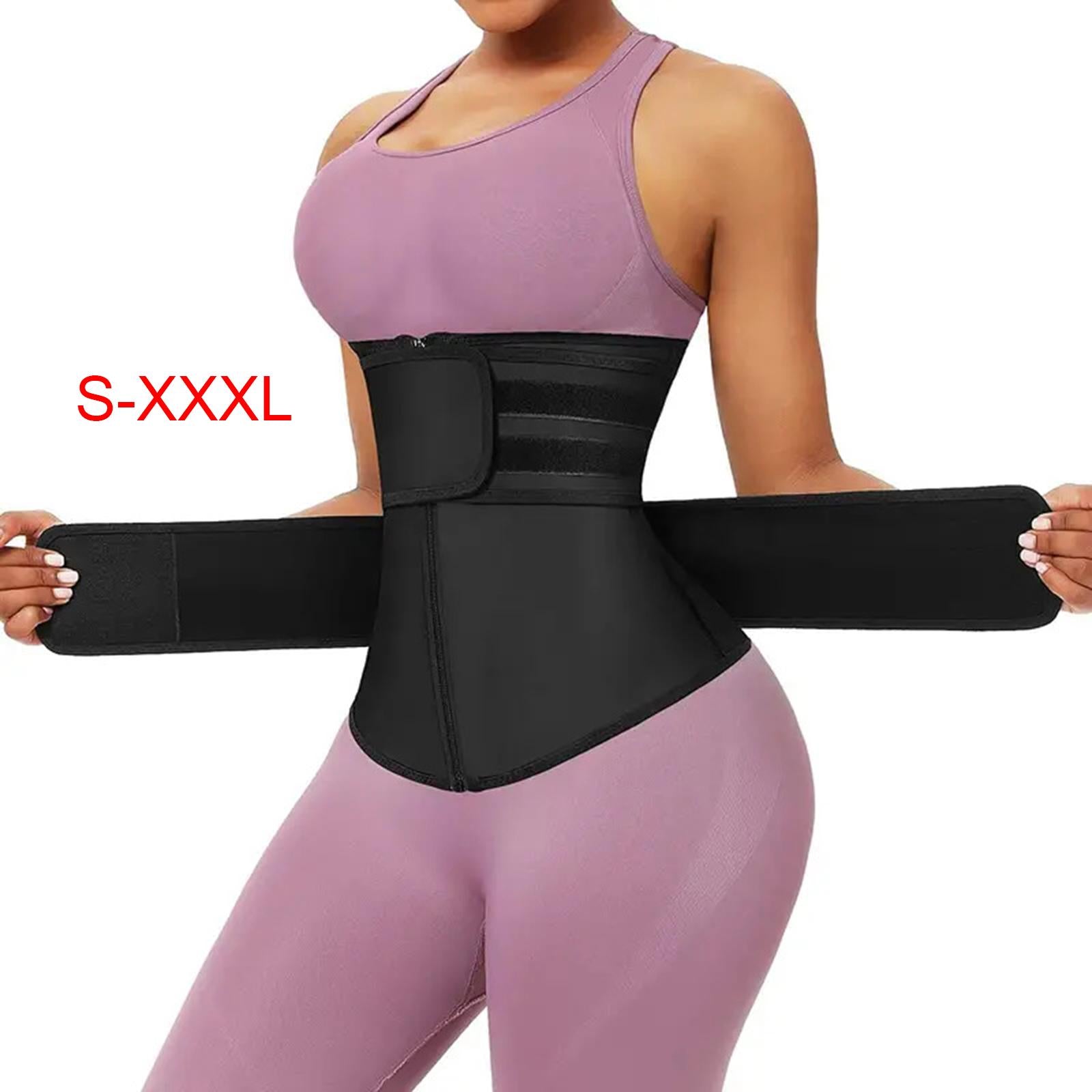 Women Waist Trainer Adjustable Elastic Sports Girdle Comfortable Body Shaper S