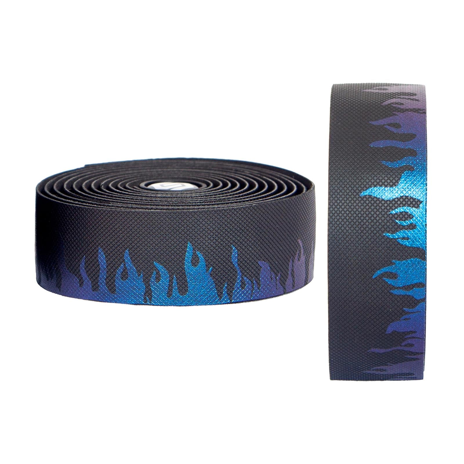 2Pcs Road Bike Handlebar Tapes with End Plug for Outdoor Cycling Grips Cover Blue Purple
