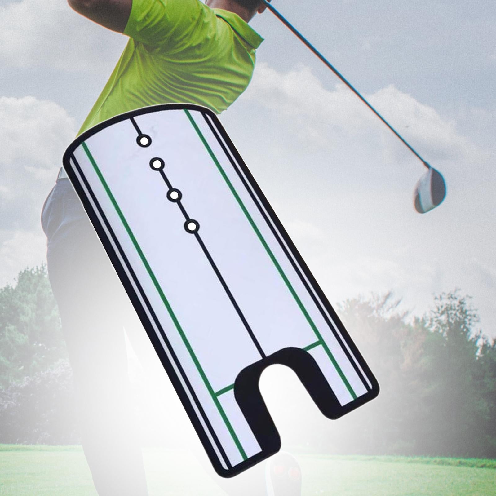 Golf Putting Alignment Mirror Putting Trainer for Indoor Outdoor Home