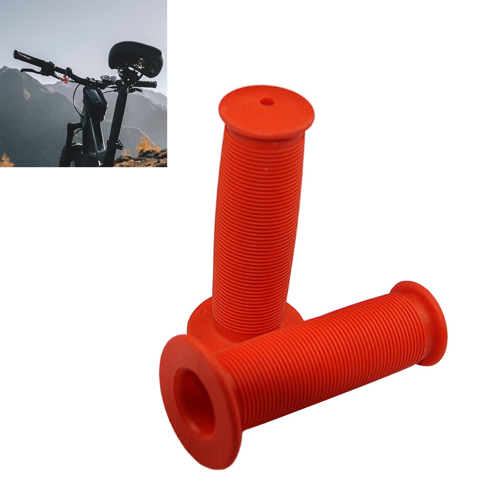 2xBike Handlebar Grips Replacement Rubber Non Slip for Folded Bikes Road Bikes Orange