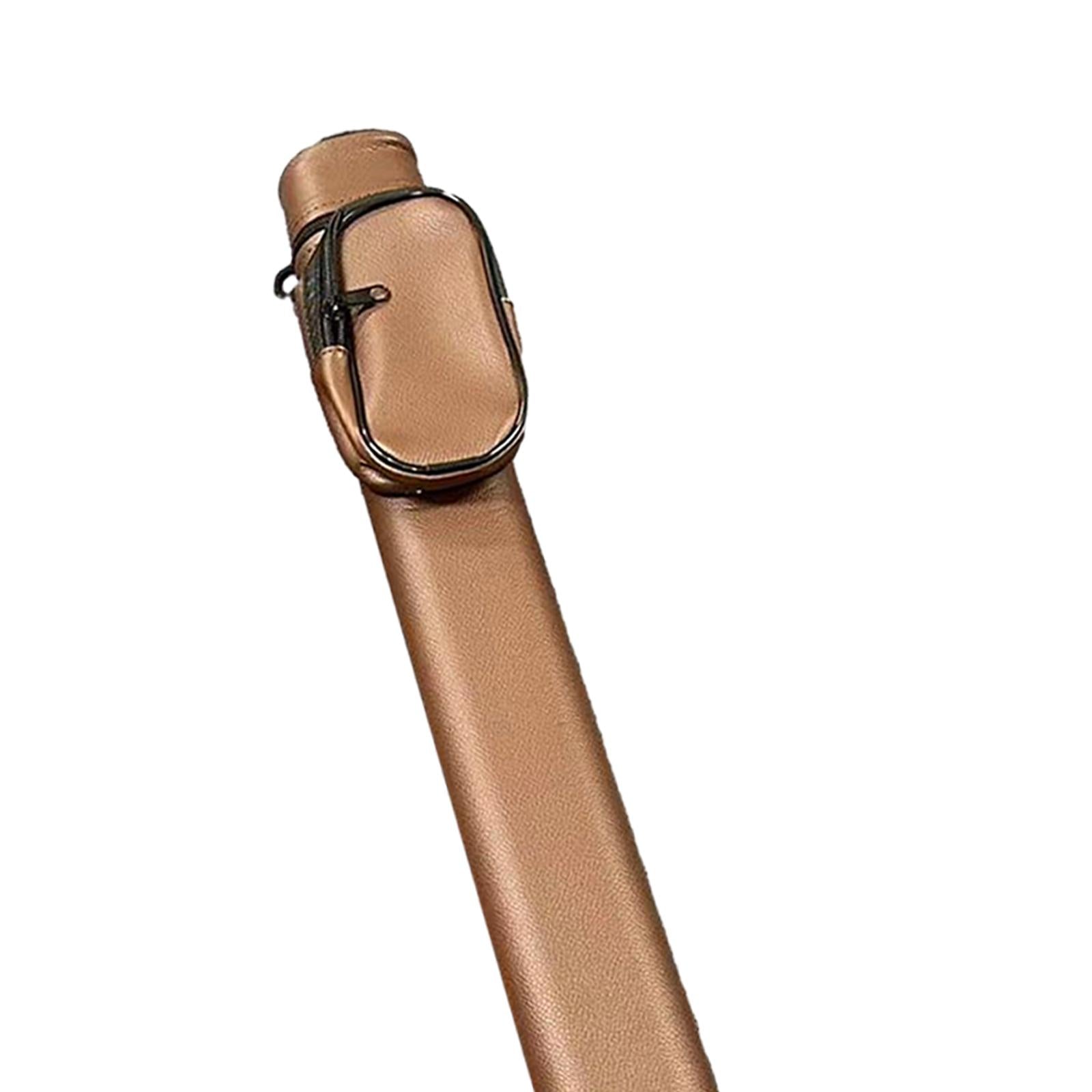 Billiard Pool Cue Carrying Case PU with Adjustable Shoulder Strap for Travel Dark khaki