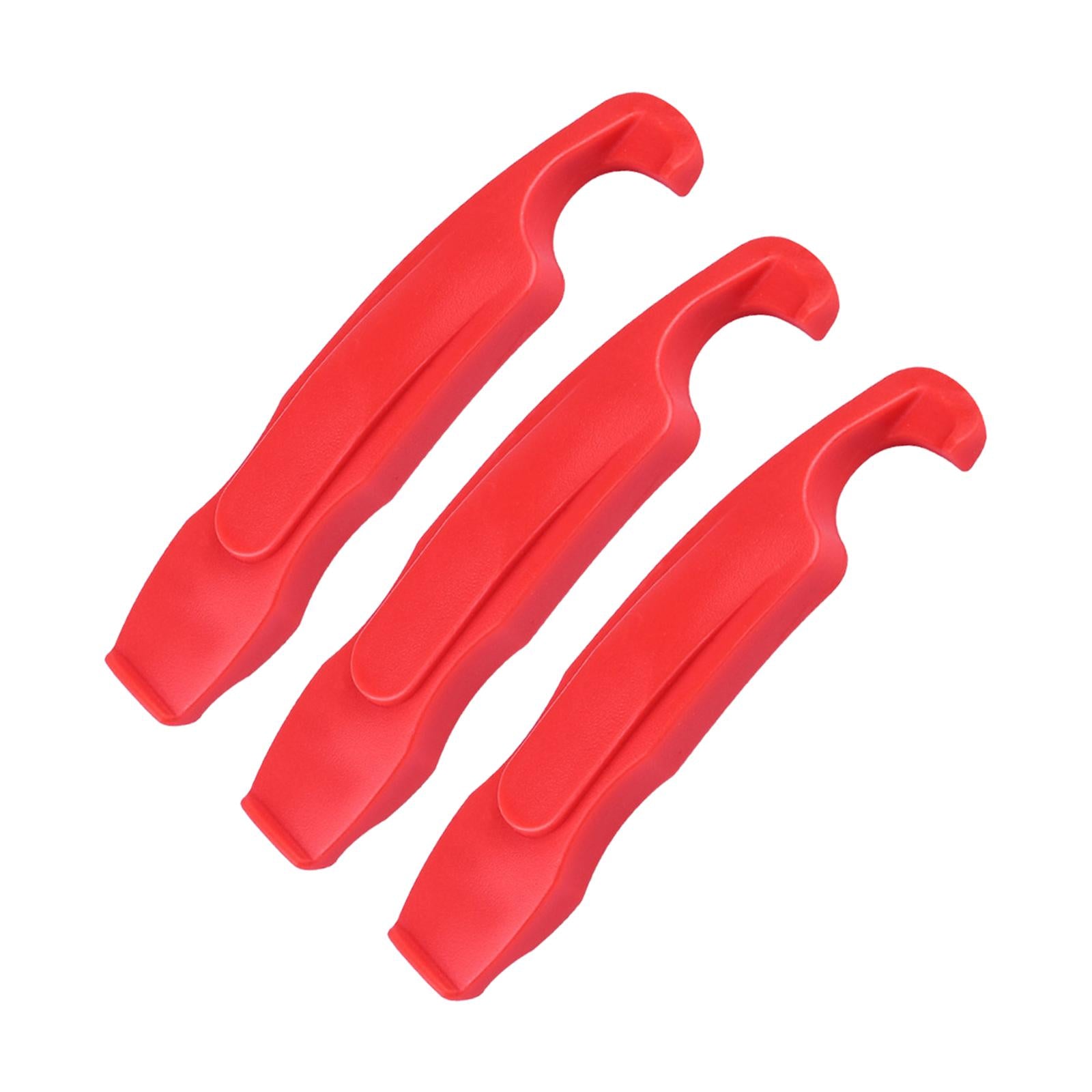 3Pcs Bike Tire Levers Set Premium Pry Bar Durable Bicycle Tire Removal Tools Red