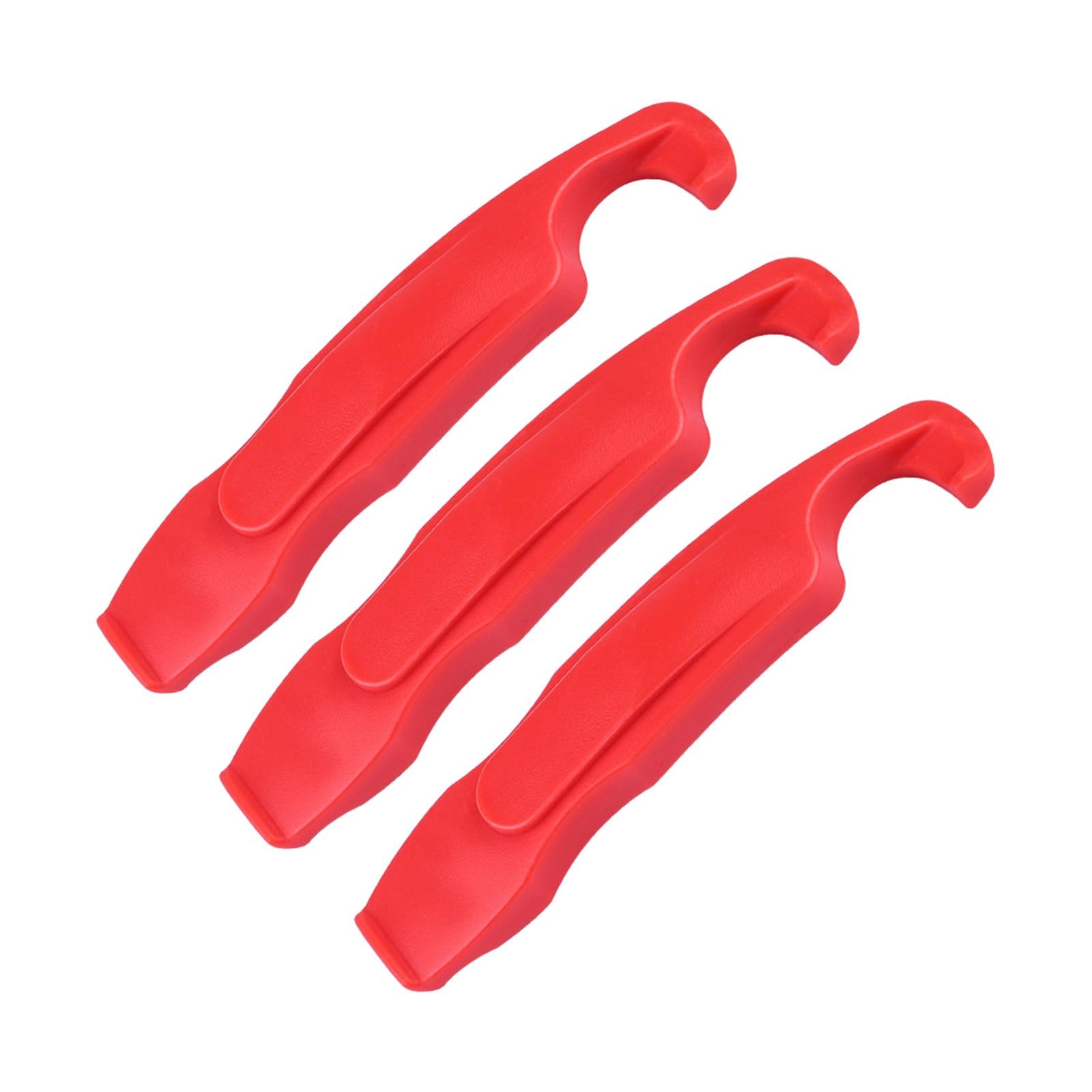 3Pcs Bike Tire Levers Set Premium Pry Bar Durable Bicycle Tire Removal Tools Red