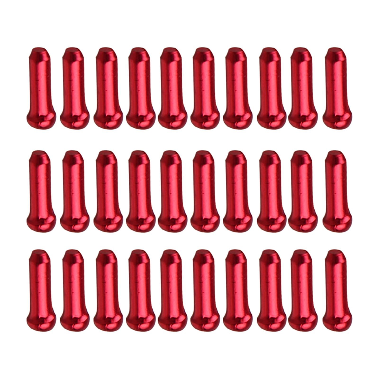 4x30x Bike Cable End Caps Bike Cable Caps for Cycling Mountain Road Bike Red