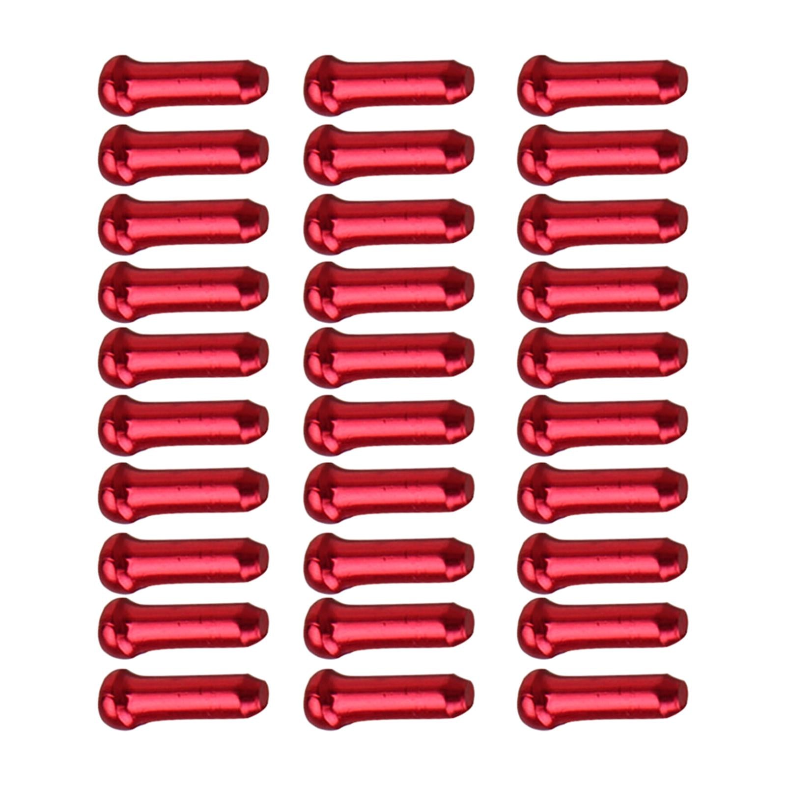 3x30x Bike Cable End Caps Bike Cable Caps for Cycling Mountain Road Bike Red