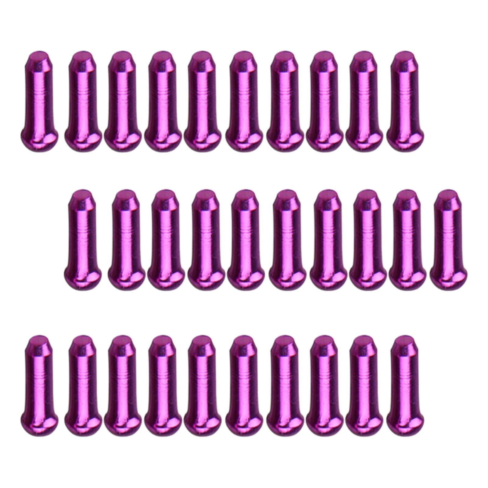 6x30x Bike Cable End Caps Bike Cable Caps for Cycling Mountain Road Bike Purple