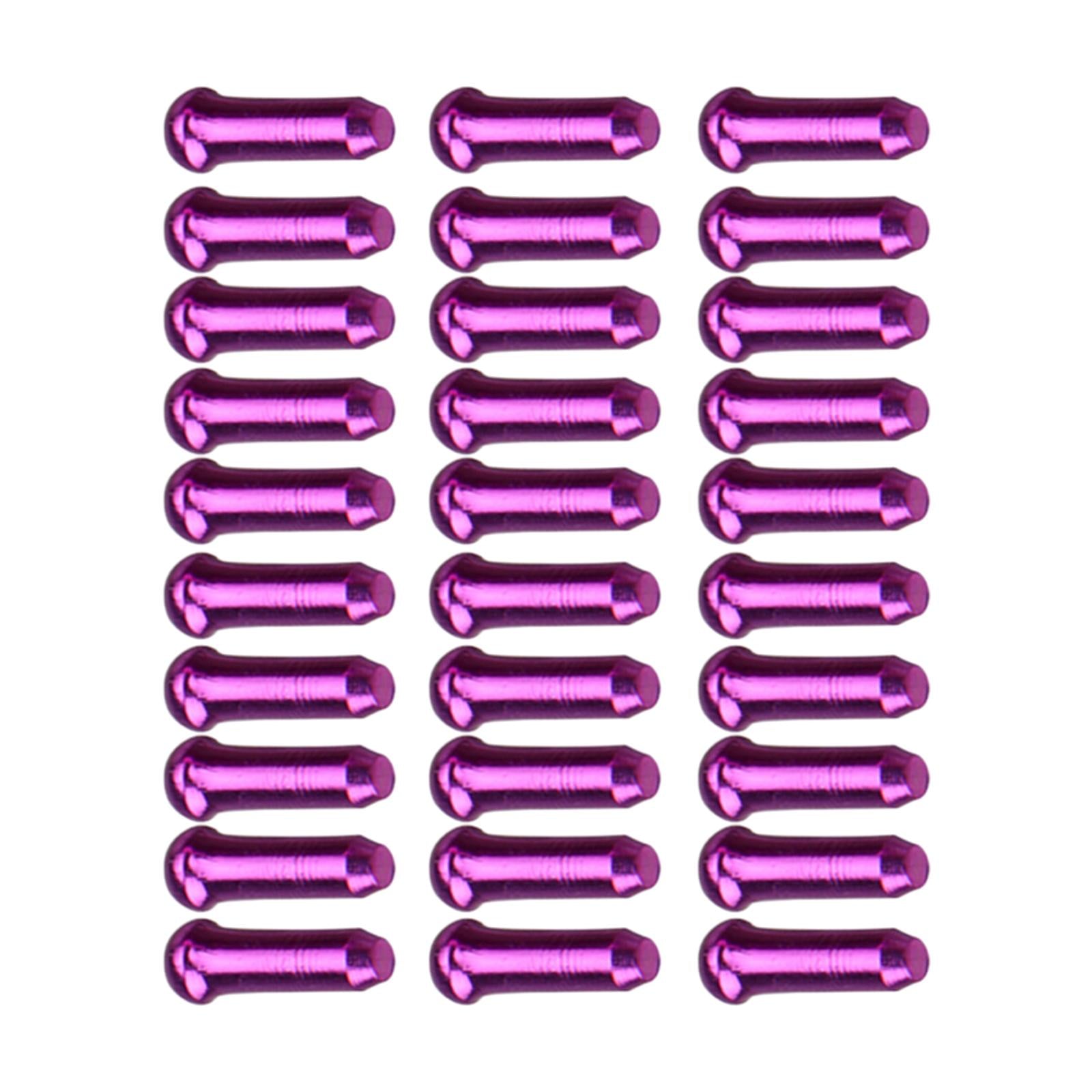 6x30x Bike Cable End Caps Bike Cable Caps for Cycling Mountain Road Bike Purple