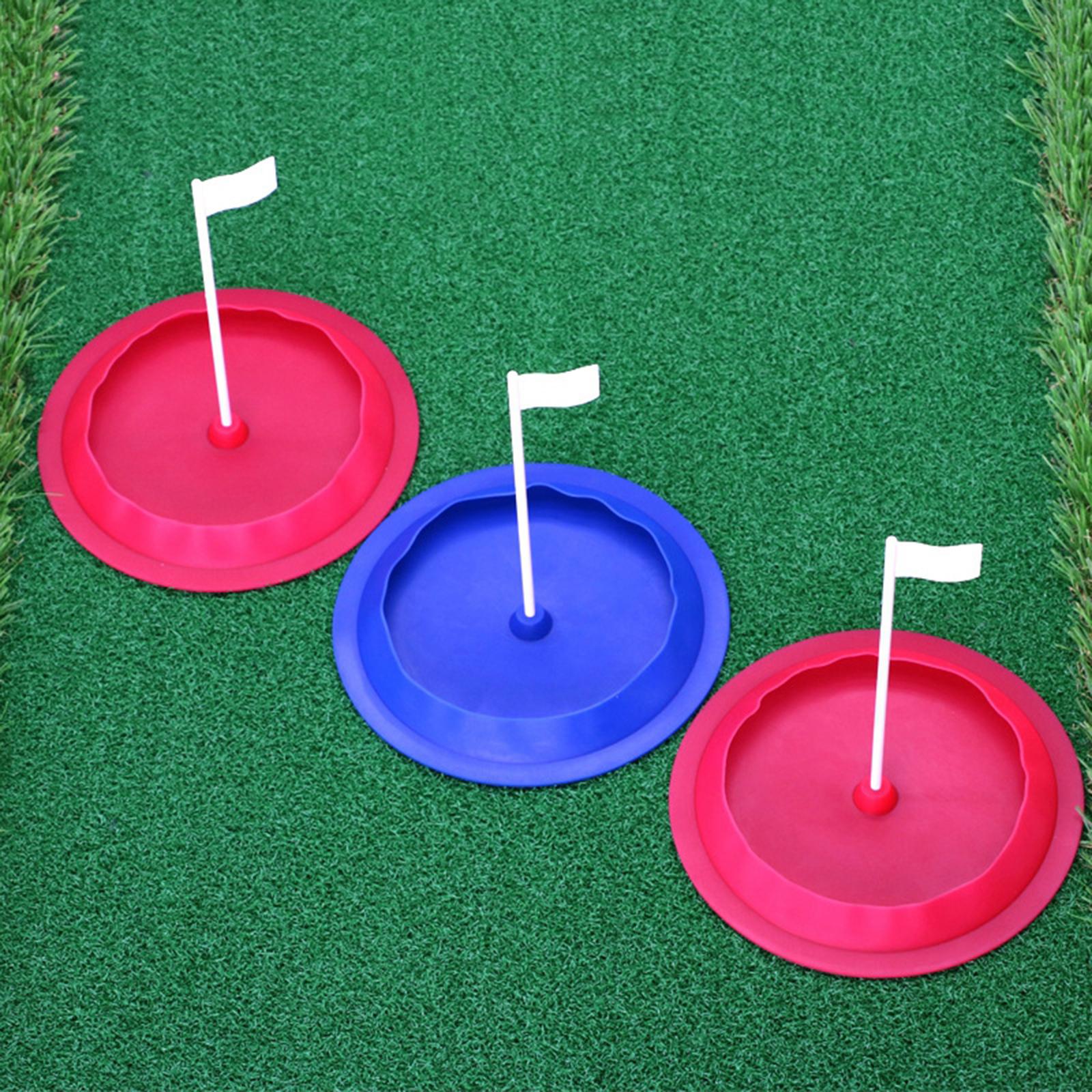 Golf Putting Cup Adults Practice Durable with Flag Putting Training Aid Red