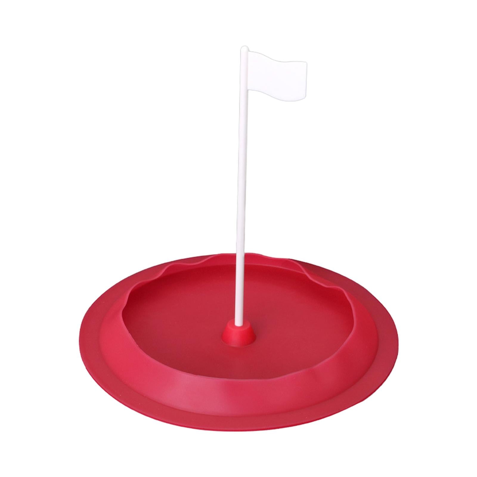 Golf Putting Cup Adults Practice Durable with Flag Putting Training Aid Red