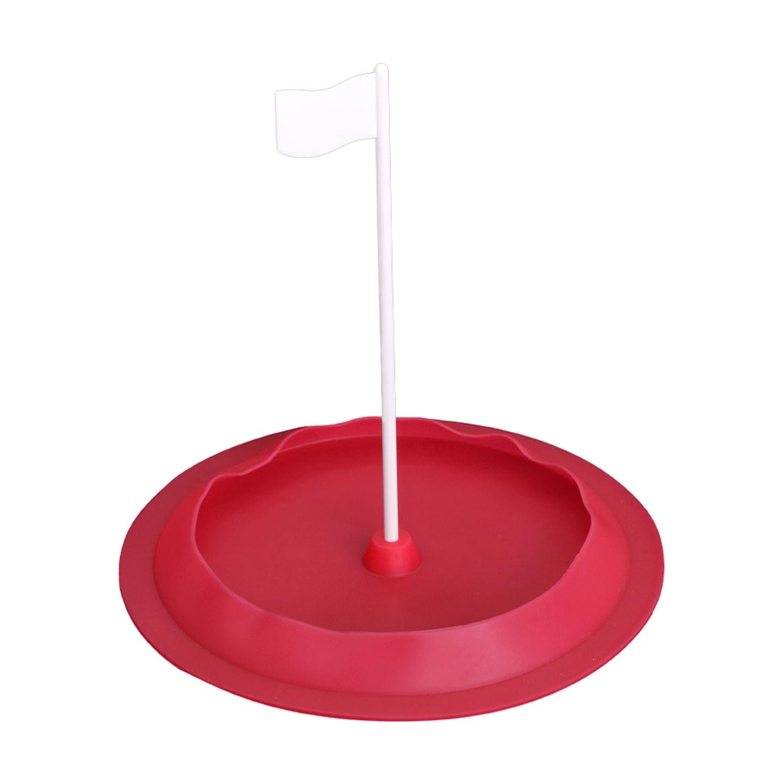 Golf Putting Cup Adults Practice Durable with Flag Putting Training Aid Red