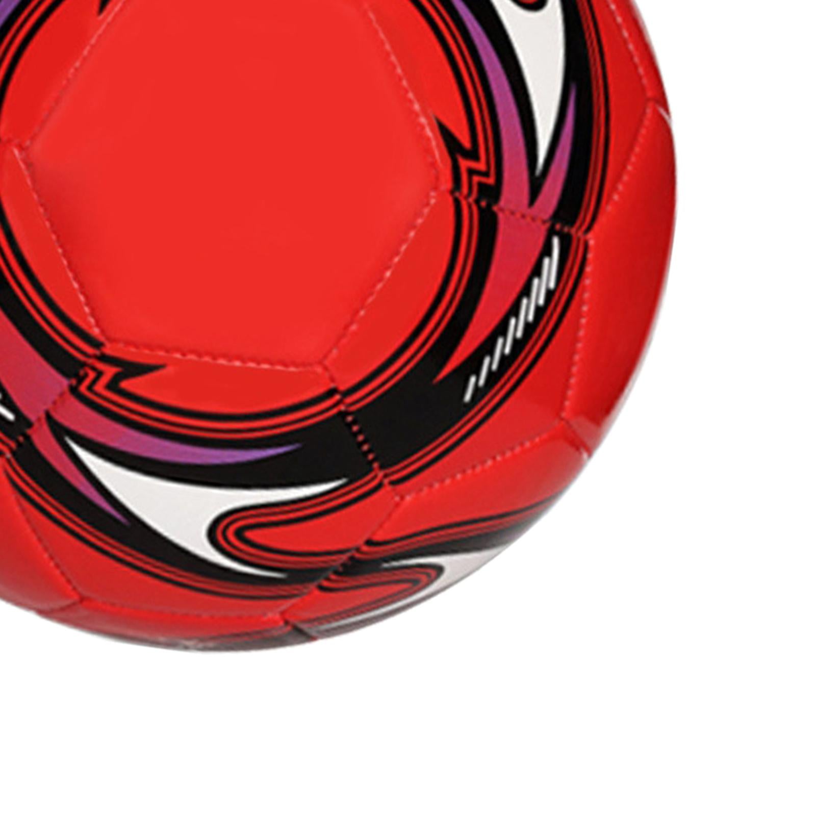 Soccer Ball 21cm Durable Wear Resistant Size 5 for Athletic Beginners Adults Red