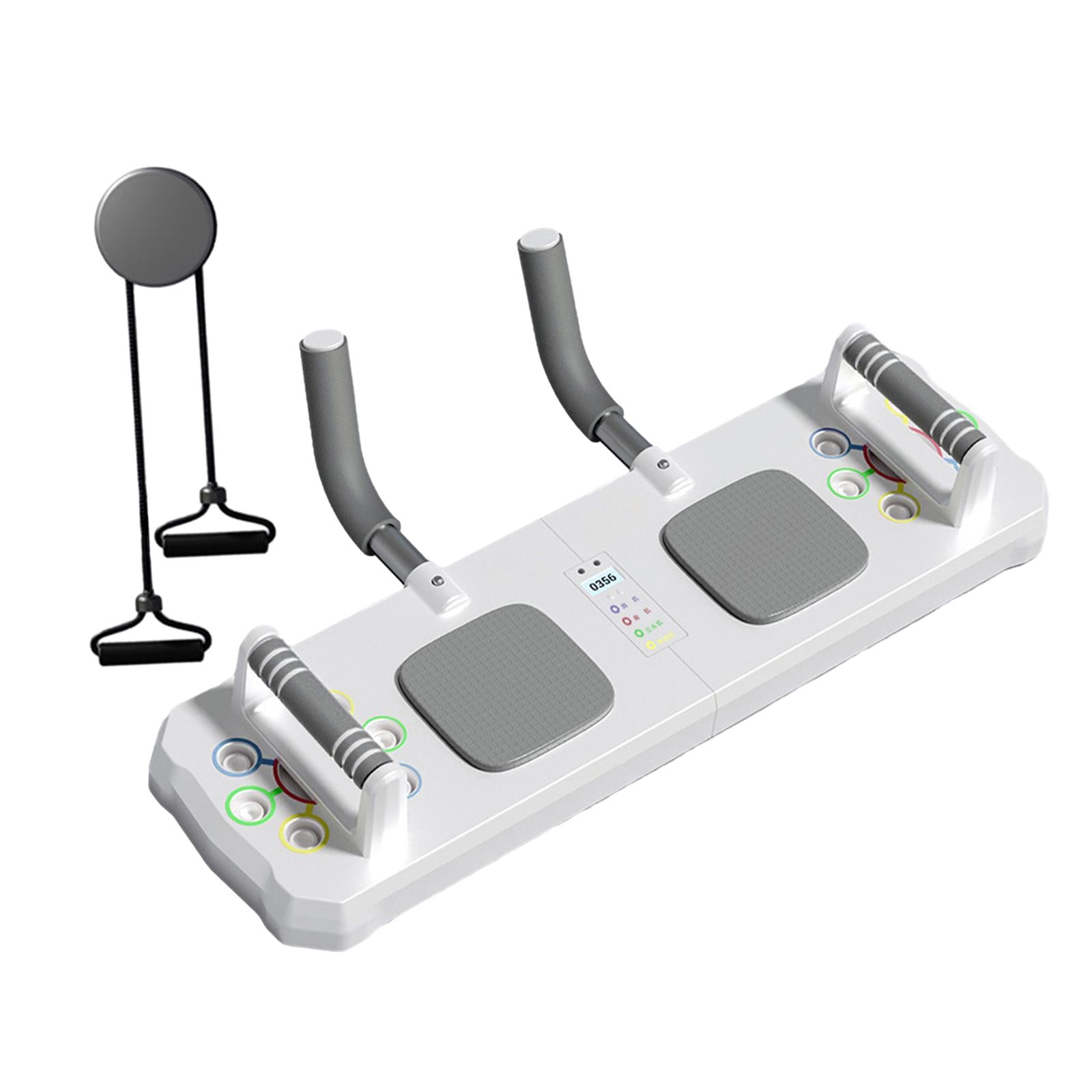 Push up Plate Bracket Abdominal Men Women Fitness Pushup Stands Core Trainer white with rope