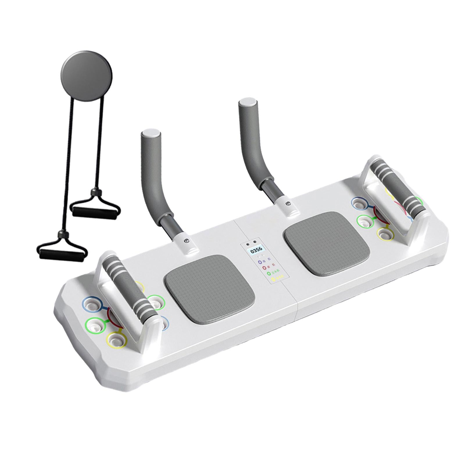 Push up Plate Bracket Abdominal Men Women Fitness Pushup Stands Core Trainer white with rope
