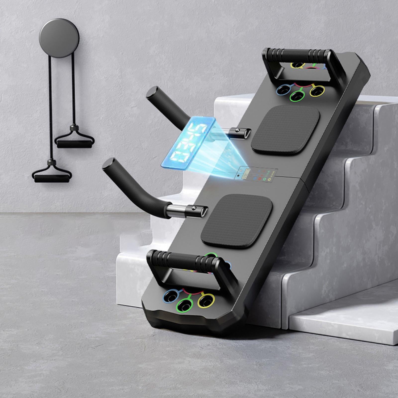 Push up Plate Bracket Abdominal Men Women Fitness Pushup Stands Core Trainer black with rope