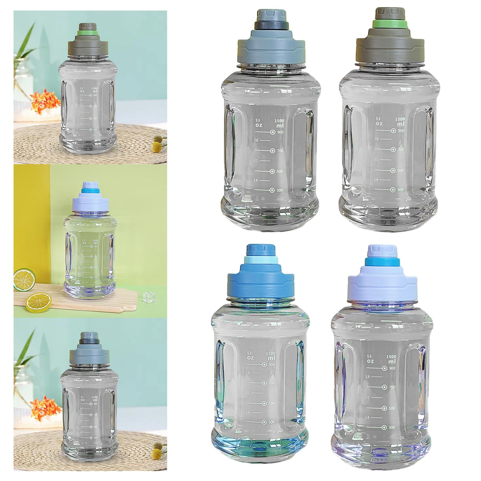 Big Water Bottle 1500ml 11x24cm for Sports and Travel Easy to Use Gym Bottle violet