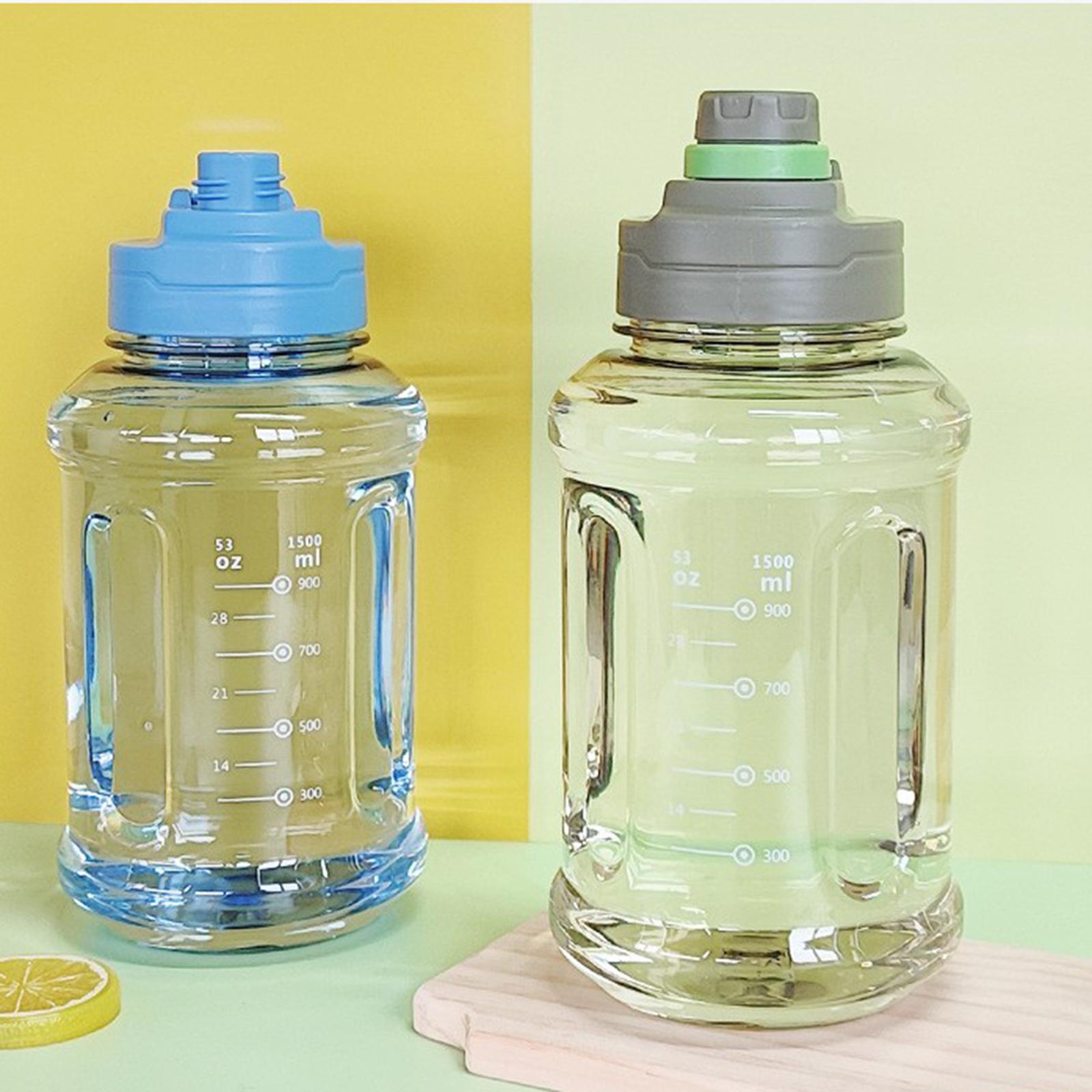 Big Water Bottle 1500ml 11x24cm for Sports and Travel Easy to Use Gym Bottle violet