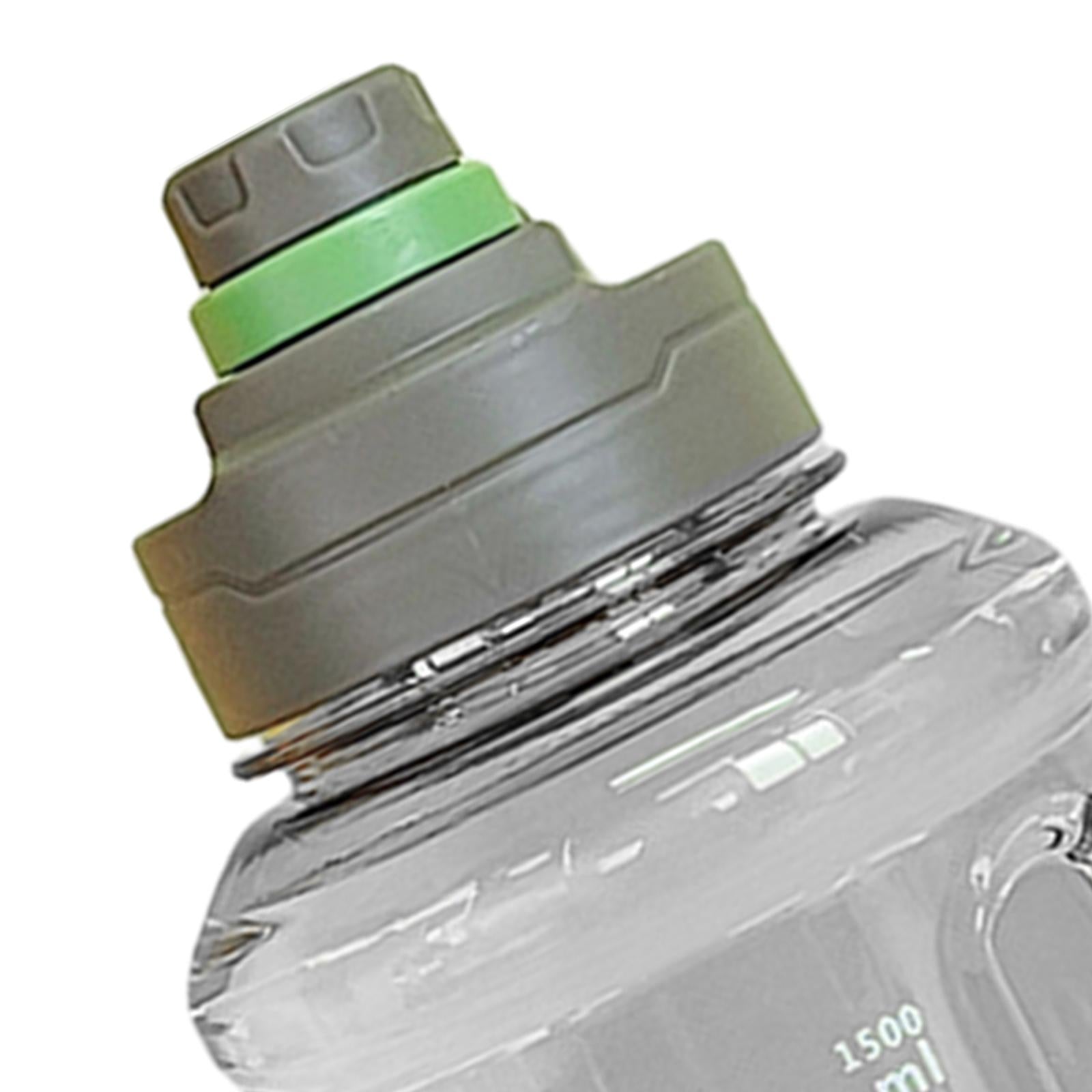 Big Water Bottle 1500ml 11x24cm for Sports and Travel Easy to Use Gym Bottle green