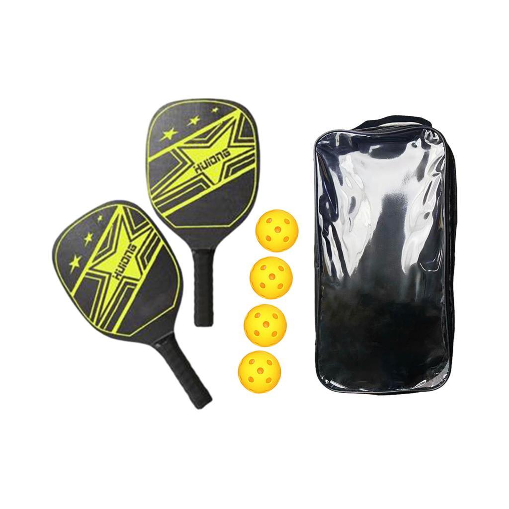 2 Pieces Pickleball Paddles Nonslip Grip Pickleball Racket and Ball Set