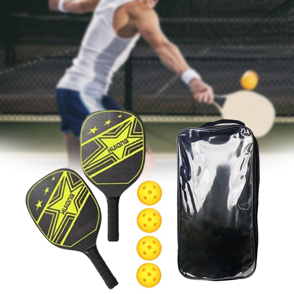 2 Pieces Pickleball Paddles Nonslip Grip Pickleball Racket and Ball Set