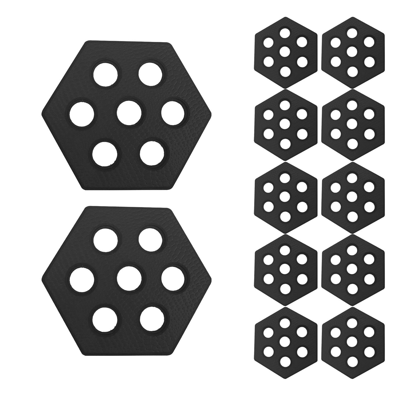 12Pcs Hexagon Surfboard Pads Deck Pads for Skimboarding Kiteboards Longboard Gray
