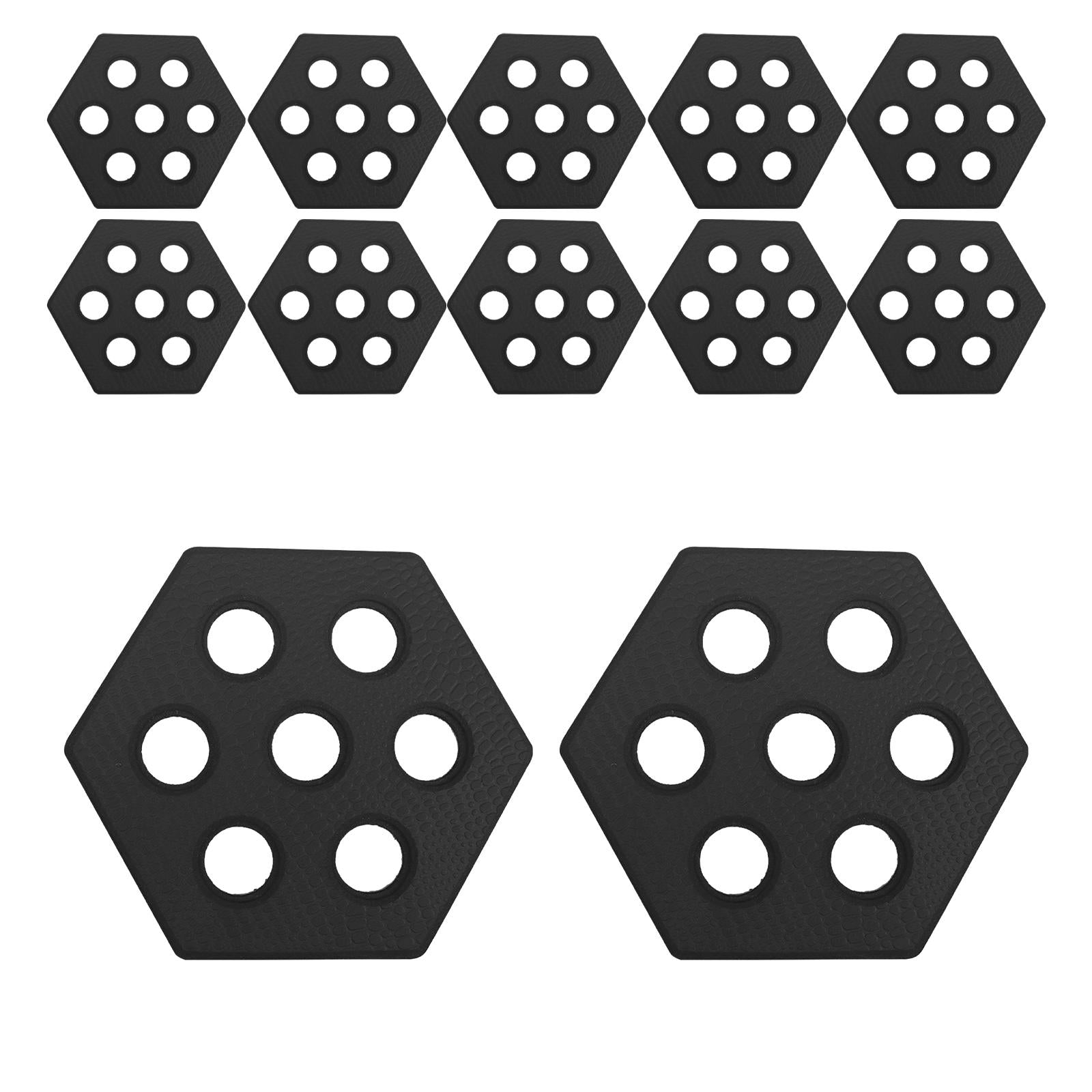12Pcs Hexagon Surfboard Pads Deck Pads for Skimboarding Kiteboards Longboard Gray