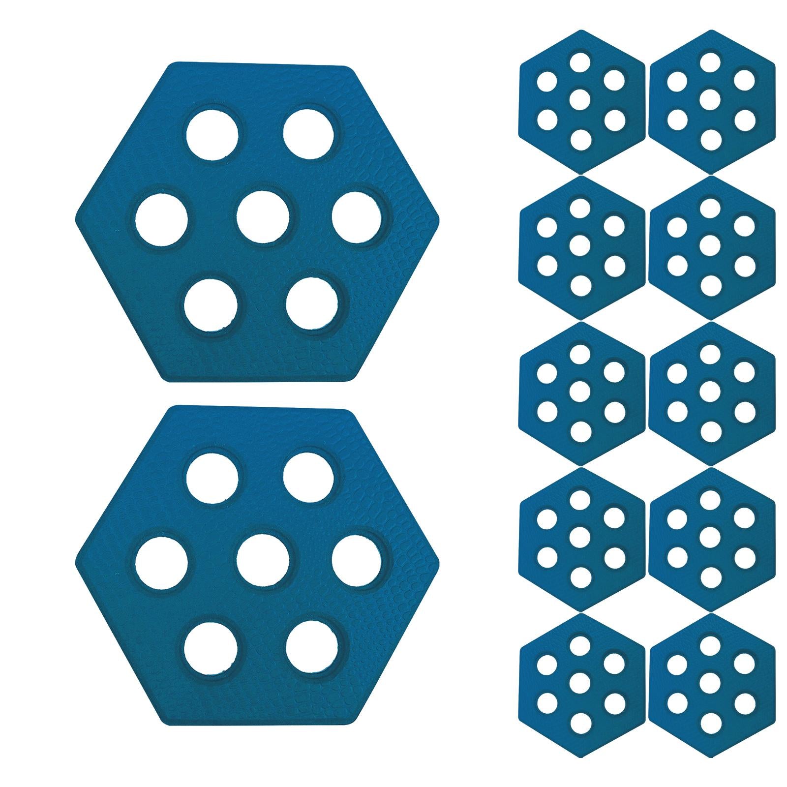 12Pcs Hexagon Surfboard Pads Deck Pads for Skimboarding Kiteboards Longboard Blue