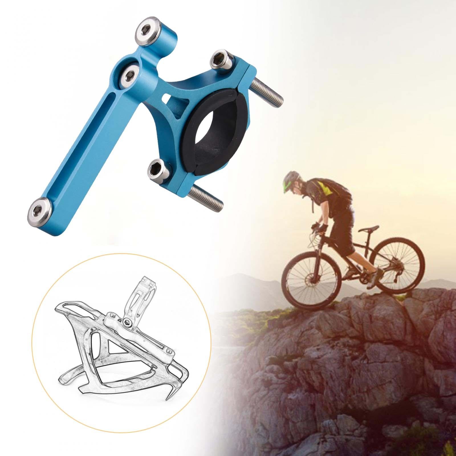 Bicycle Bottle Holder Bracket Clamp Bike Bottle Cage Mount for Road Bicycles Blue Inner Black