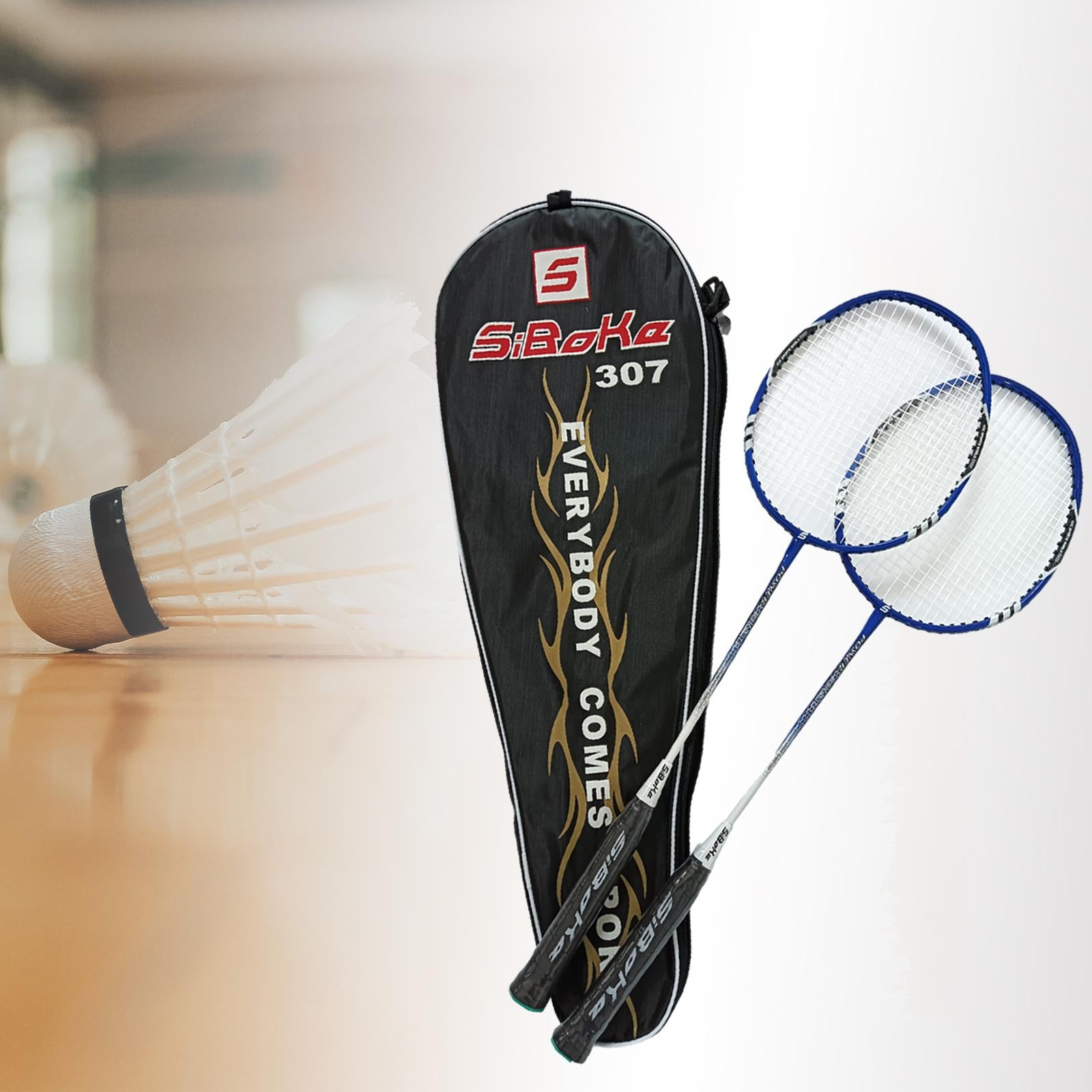 2 Pieces Badminton Rackets for Kids Adults Lightweight Badminton Racquet Set Style B Aluminum