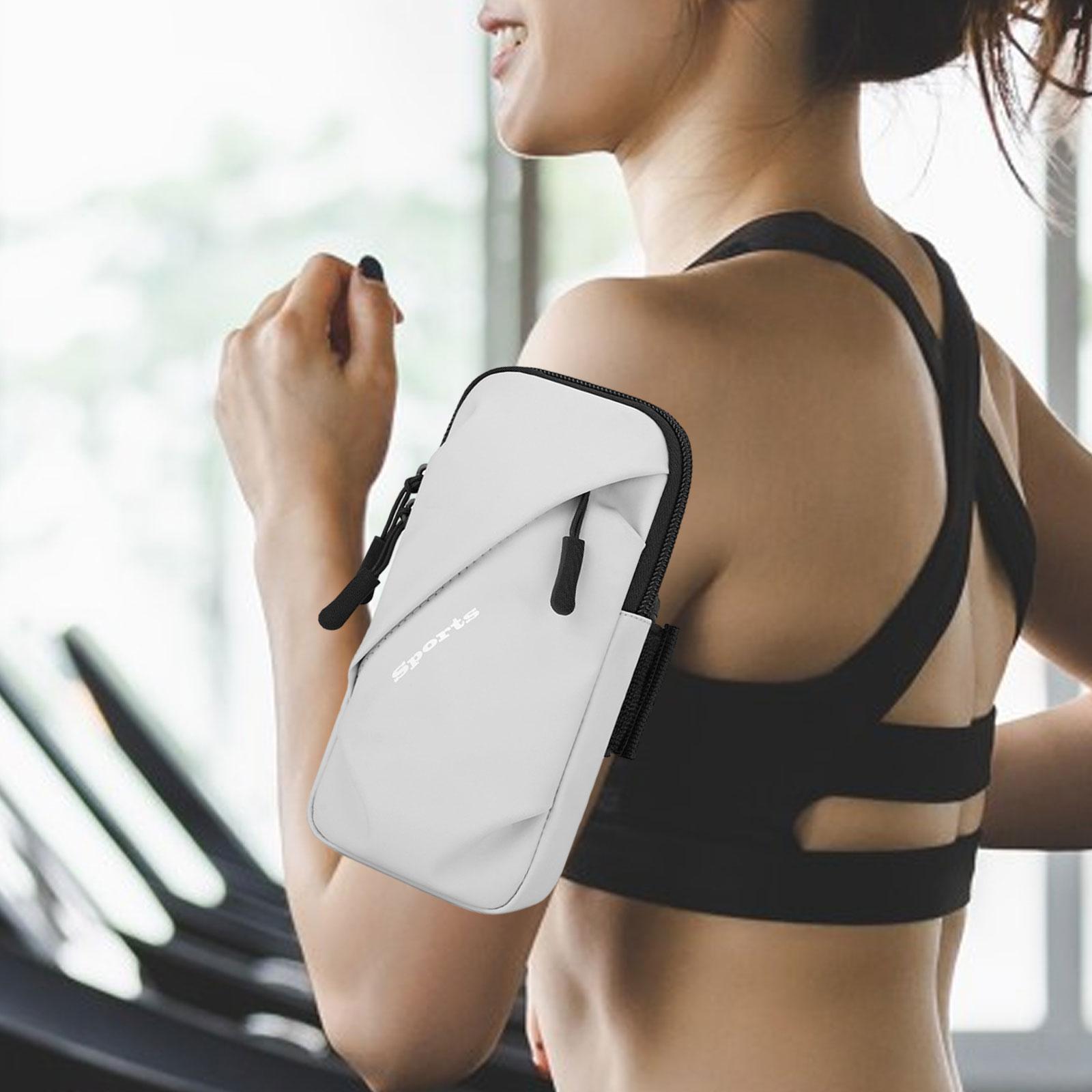 Phone Armband Bag Cellphone Holder Phone Wristband for Running Sport Walking Gray