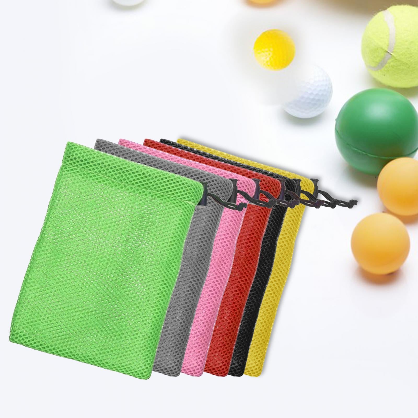 Small Mesh Drawstring Bag Durable Mesh Bag for Cosmetics Golf Balls Swimming Black
