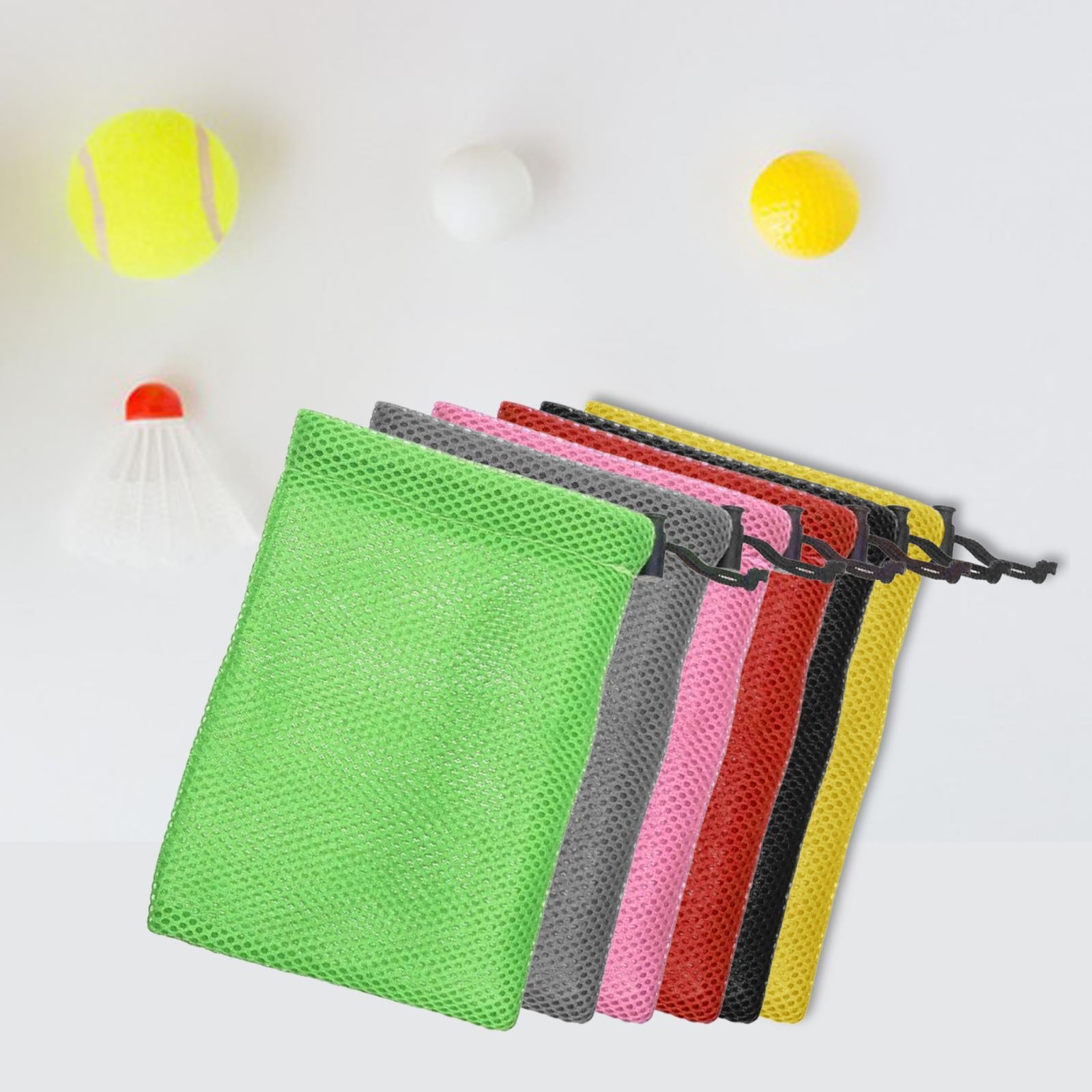 Small Mesh Drawstring Bag Durable Mesh Bag for Cosmetics Golf Balls Swimming Black