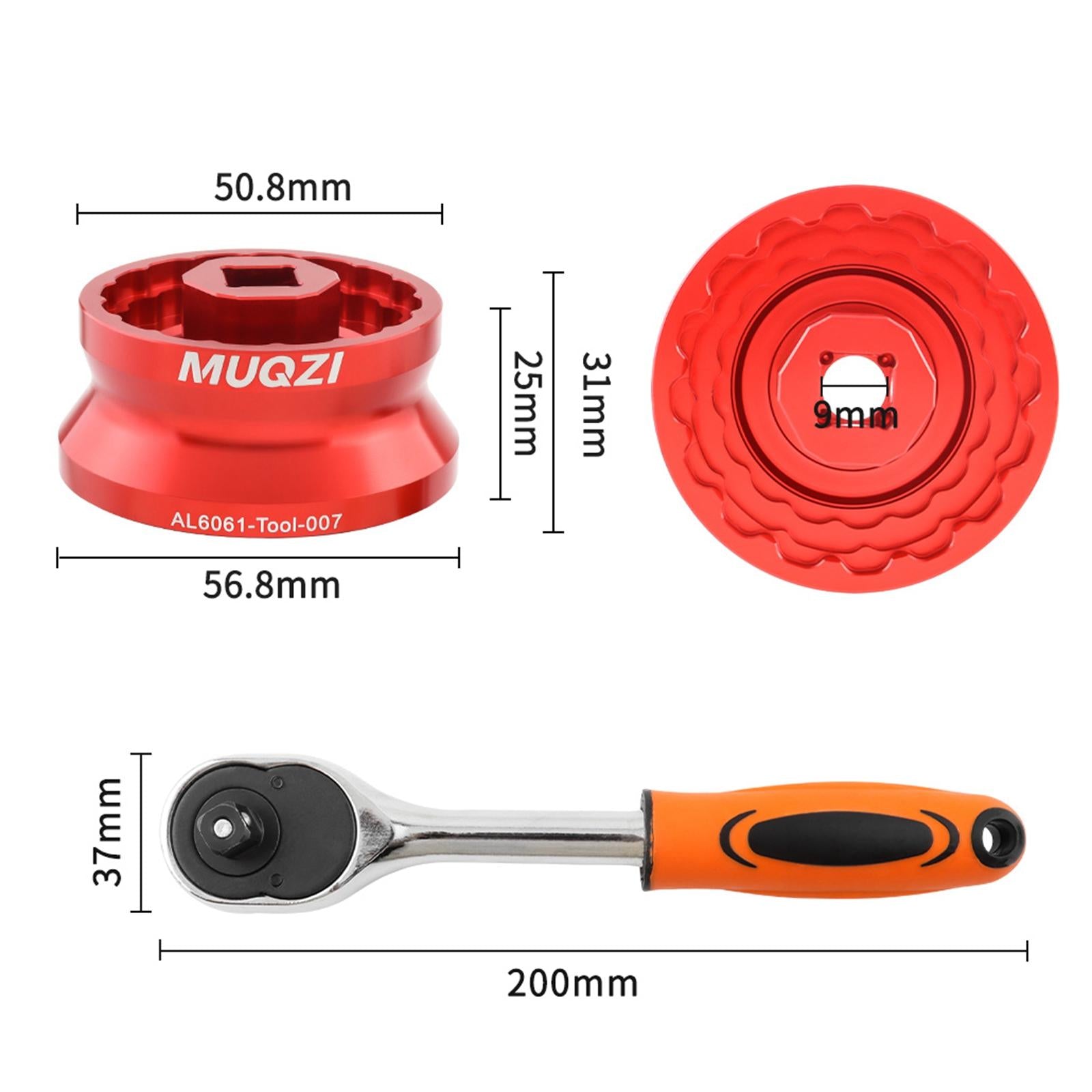 Bike Bottom Bracket Tool Practical Hand Tool Crank Removal Installation Tool Red