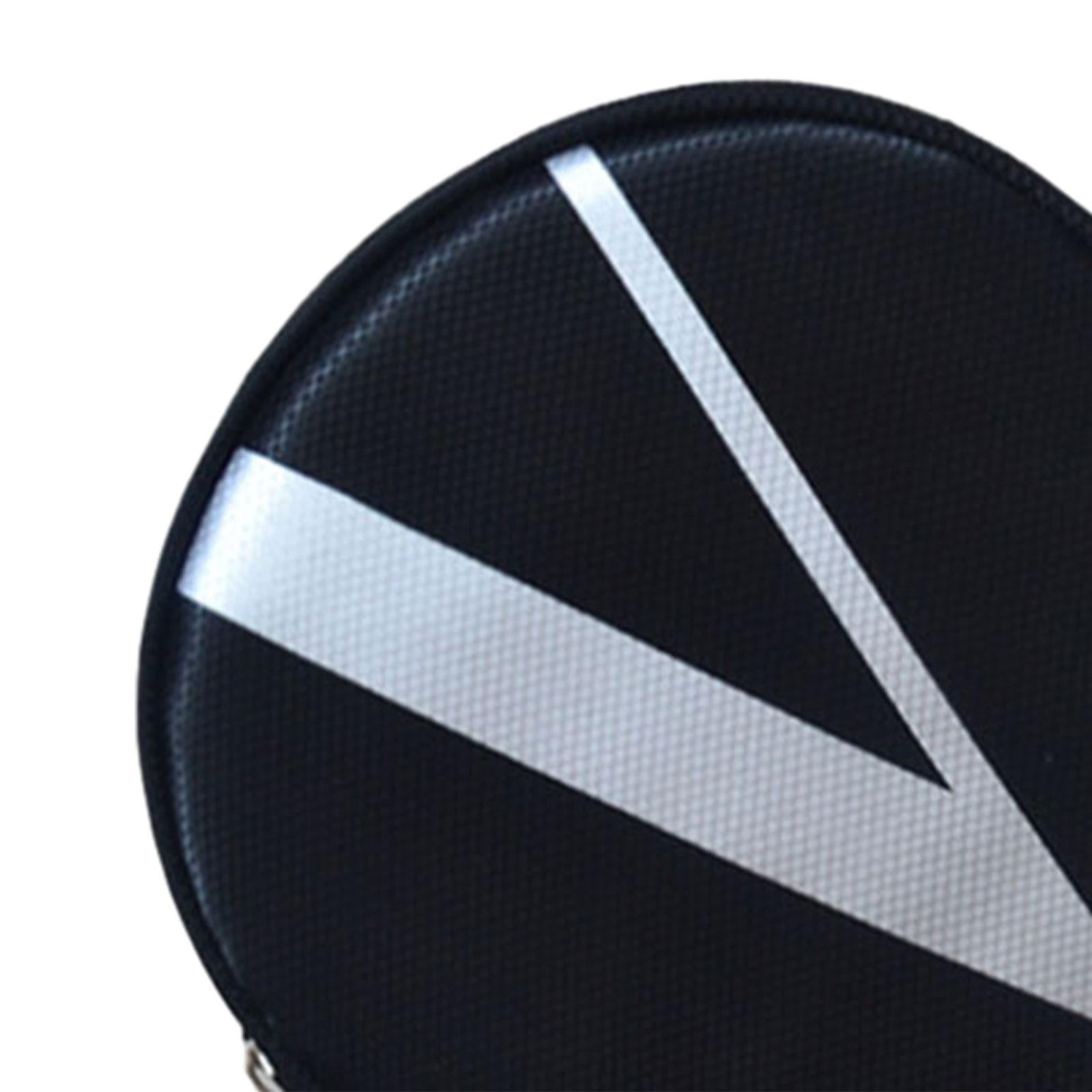 Table Tennis Paddle Case Cover Portable Practical for Sports Training Travel Black White
