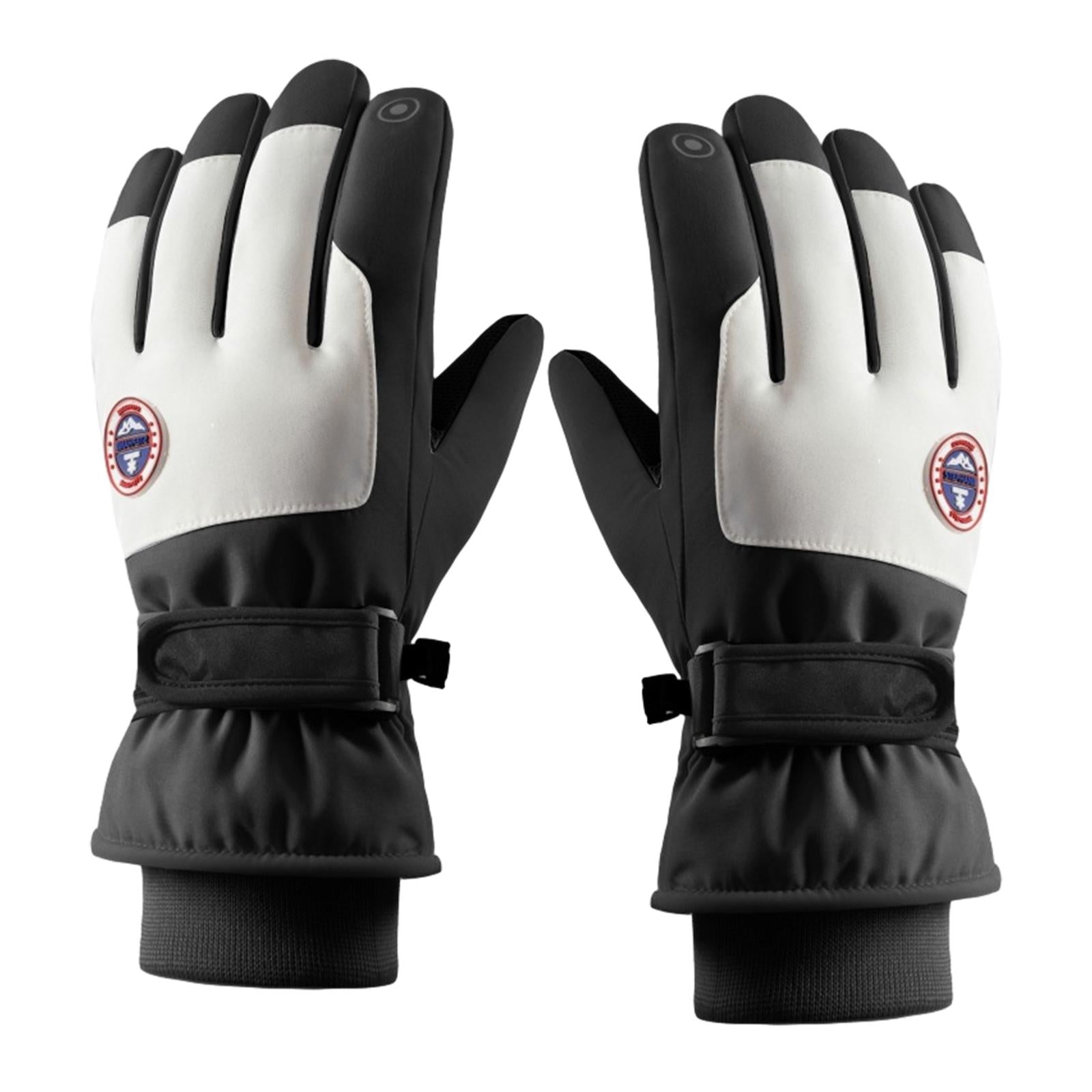 Winter Ski Gloves Touch Screen Gift Snow Ski Gloves for Cycling Snow Skating Black L29.5cmx13.5cm