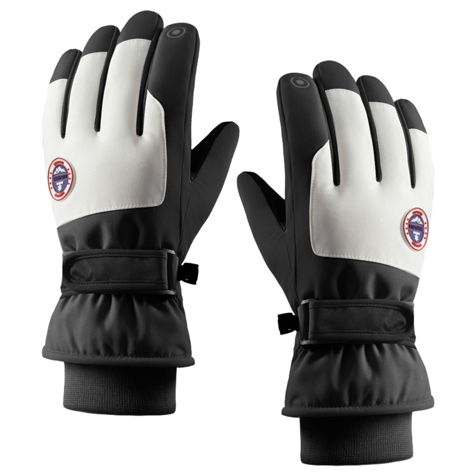 Winter Ski Gloves Touch Screen Gift Snow Ski Gloves for Cycling Snow Skating Black L29.5cmx13.5cm