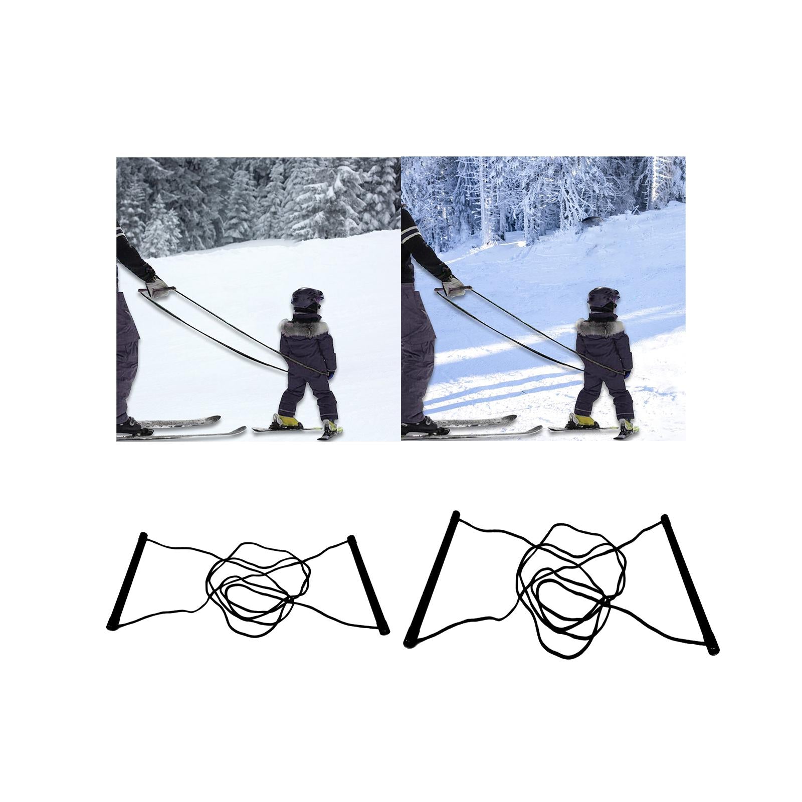 Ski Trainer Handle Rope Rod Durable for Cycling Winter Sports Roller Skating Rod Length 30cm