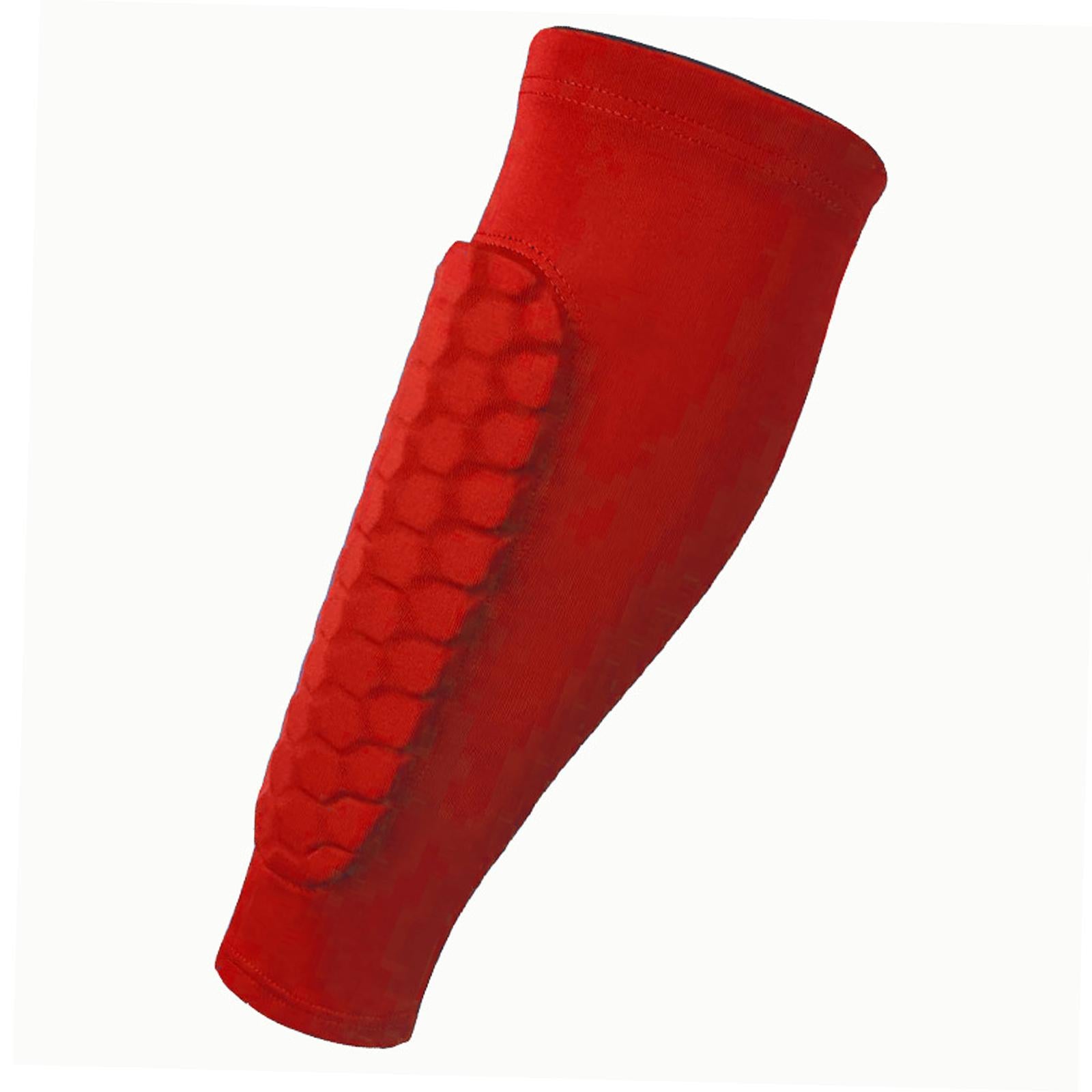 Soccer Shin Guards Football Leg Sleeves for Teens Adult Softball Volleyball red XL