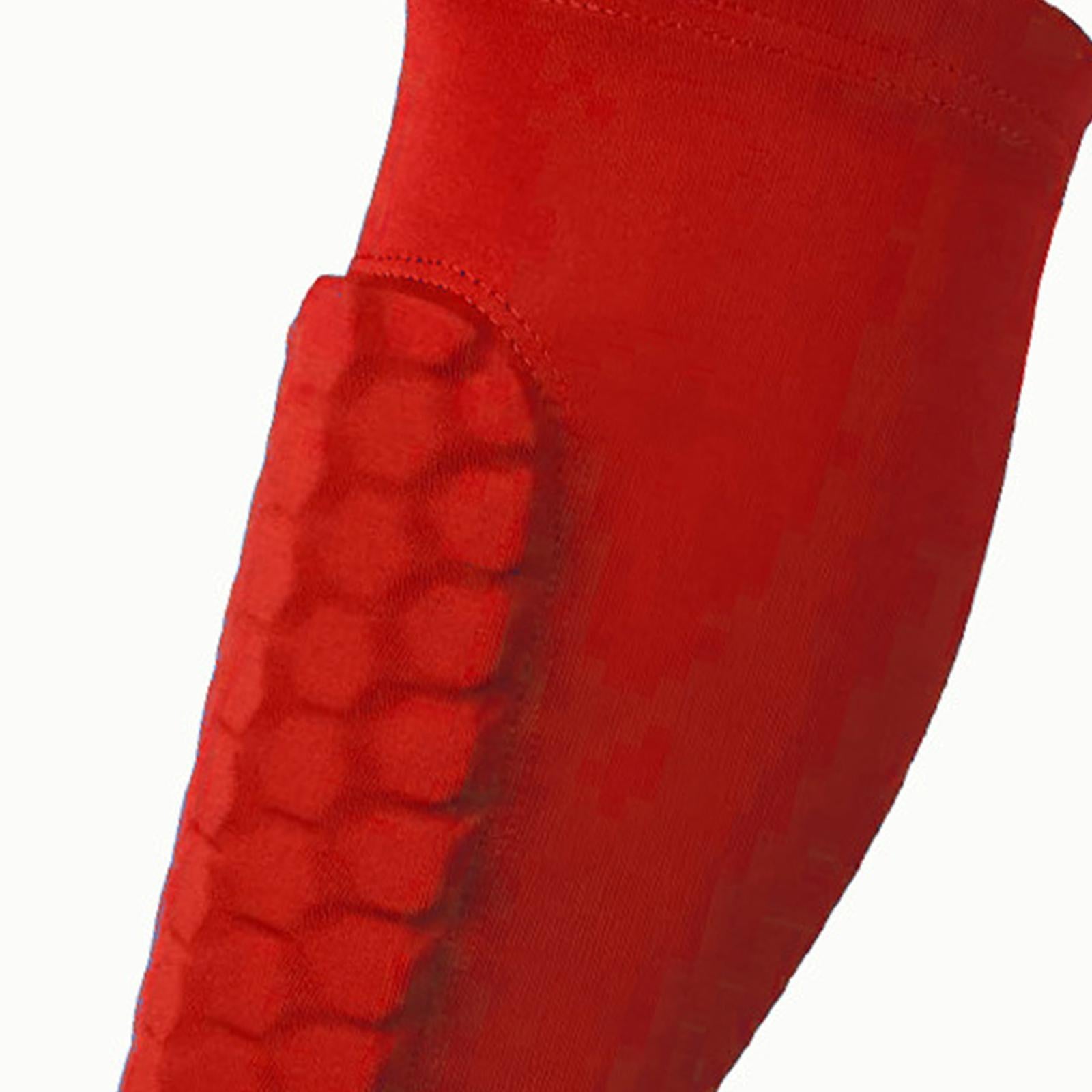 Soccer Shin Guards Football Leg Sleeves for Teens Adult Softball Volleyball red XL