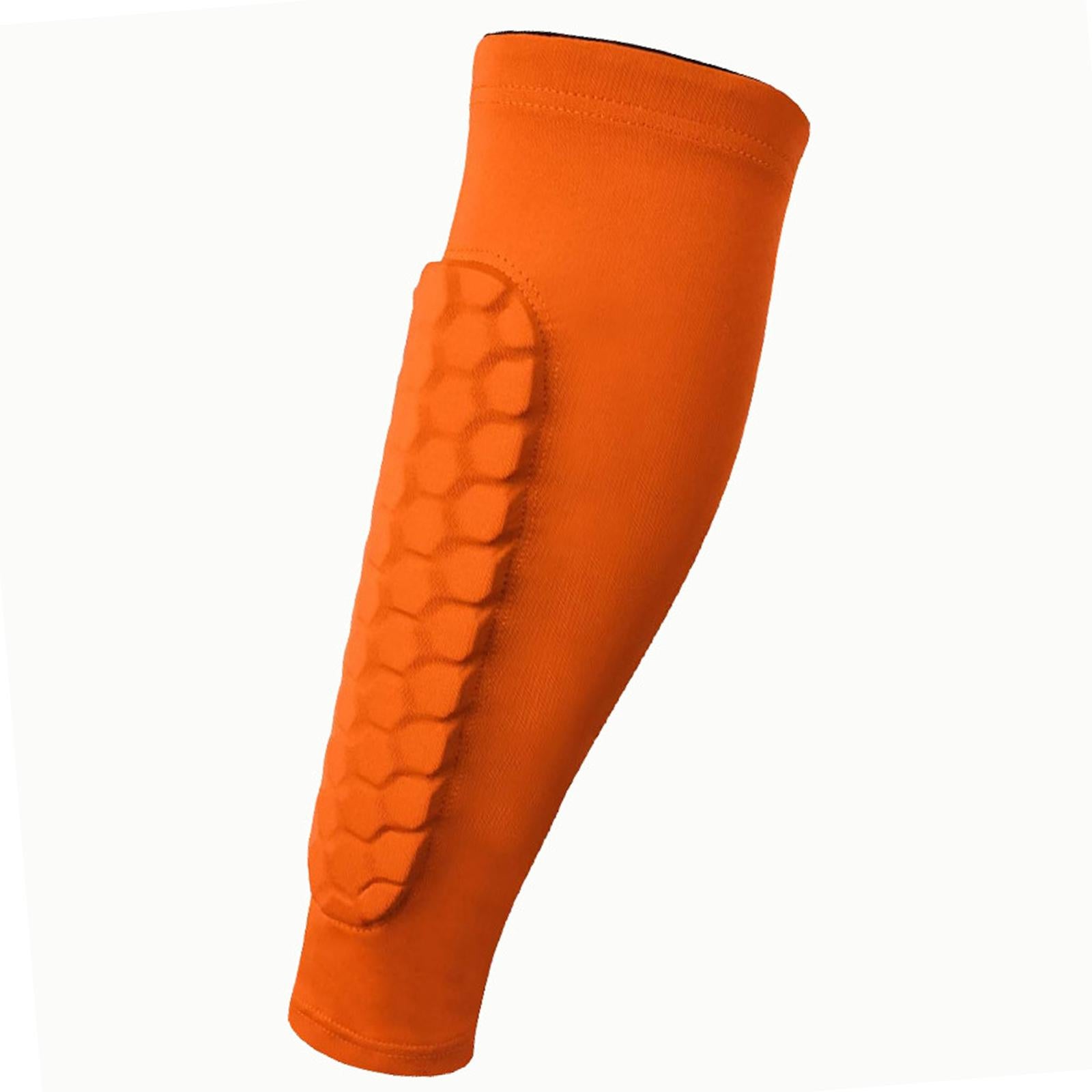 Soccer Shin Guards Football Leg Sleeves for Teens Adult Softball Volleyball orange L