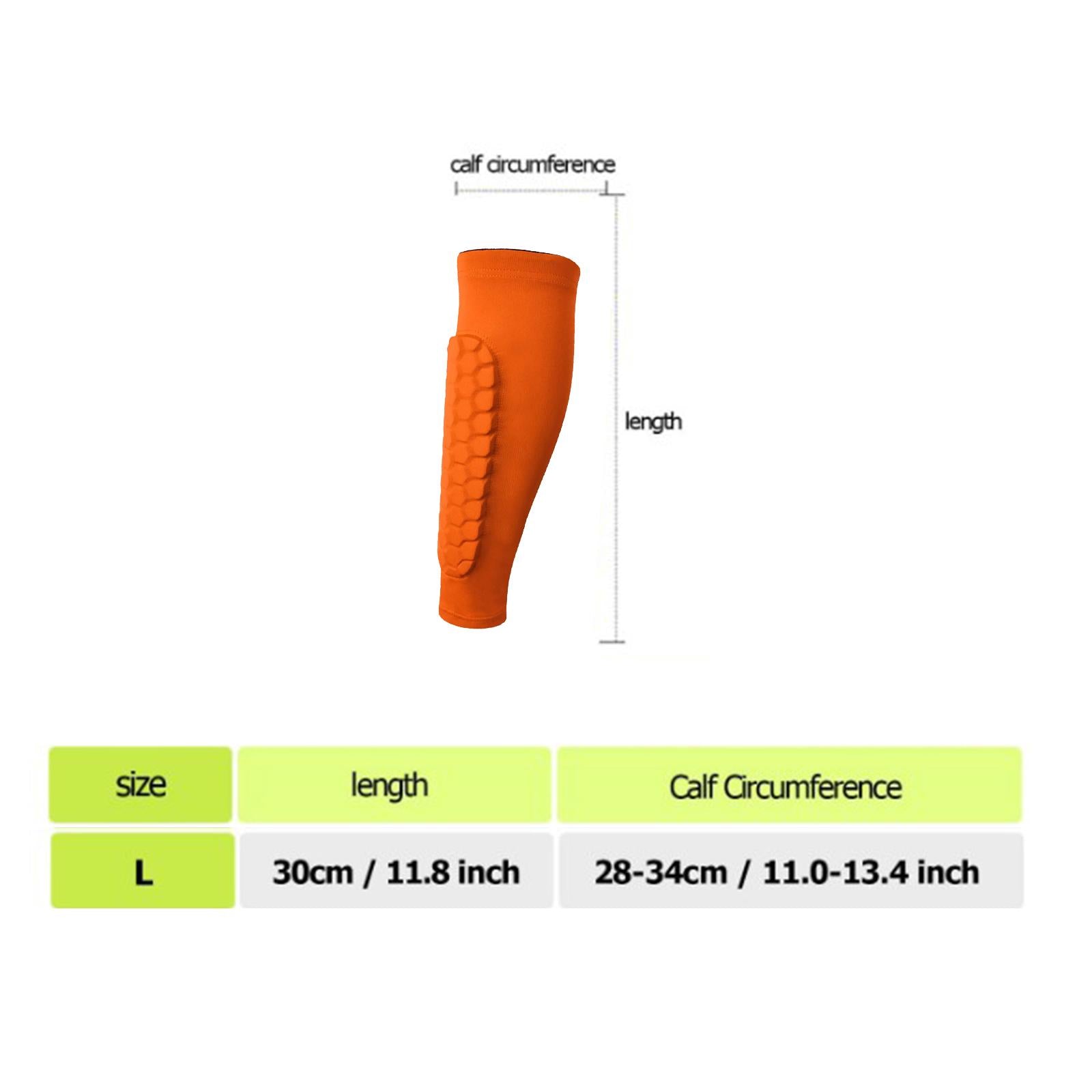 Soccer Shin Guards Football Leg Sleeves for Teens Adult Softball Volleyball orange L