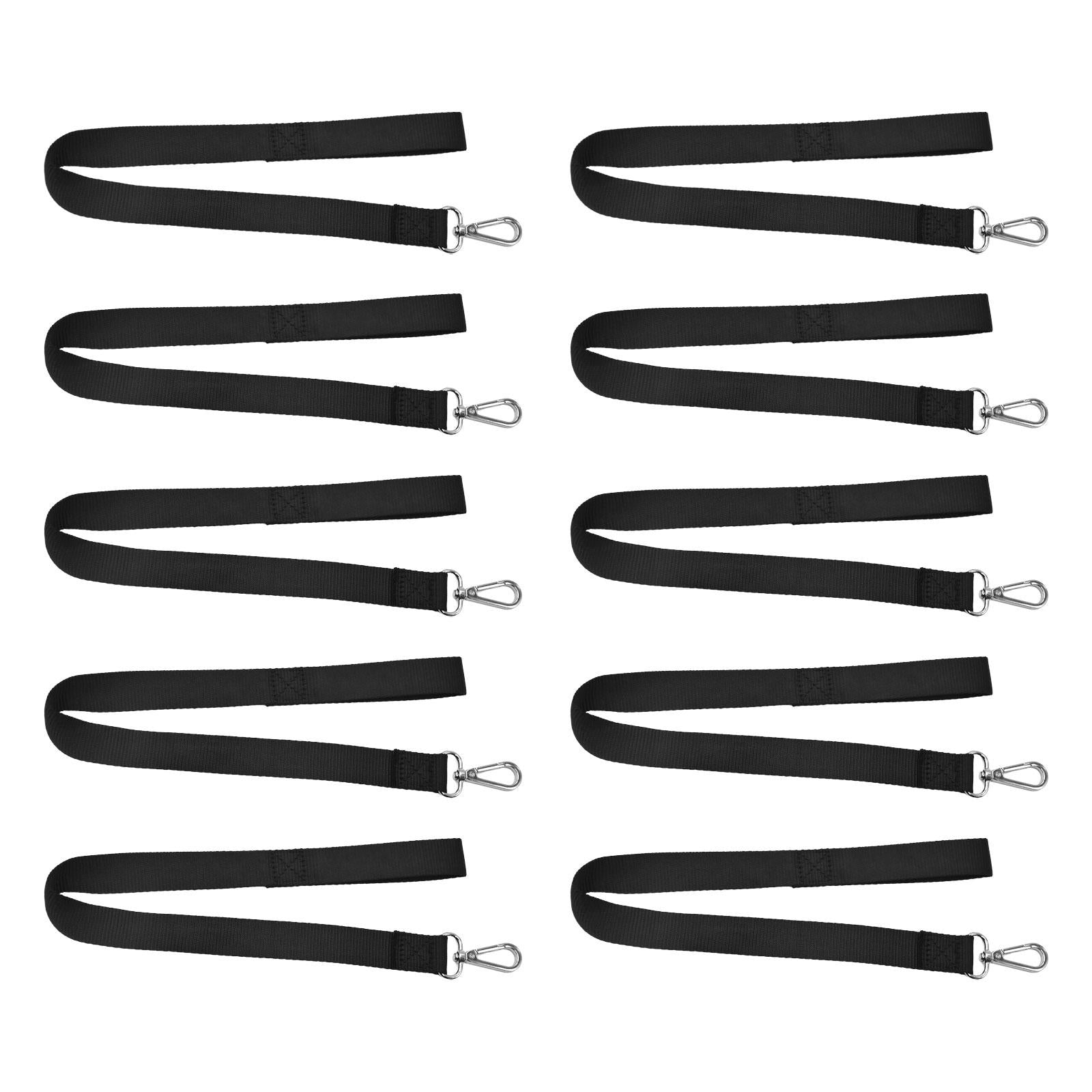 10x Horses Water Bucket Straps Nylon Hanging Strap Hay Nets Water Buckets Unadjustable Black