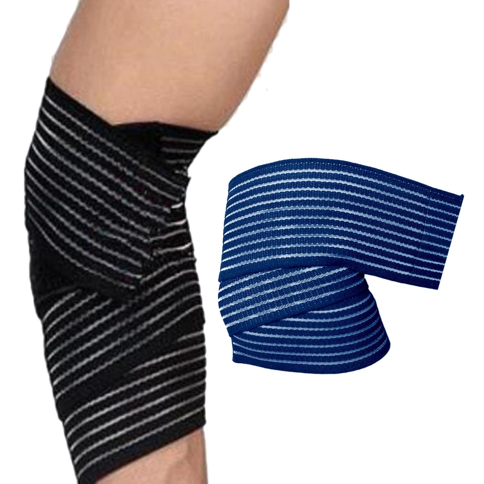 Elbow Wrap Elastic Elbow Brace for Gym Workout Cross Training Weight Lifting Blue