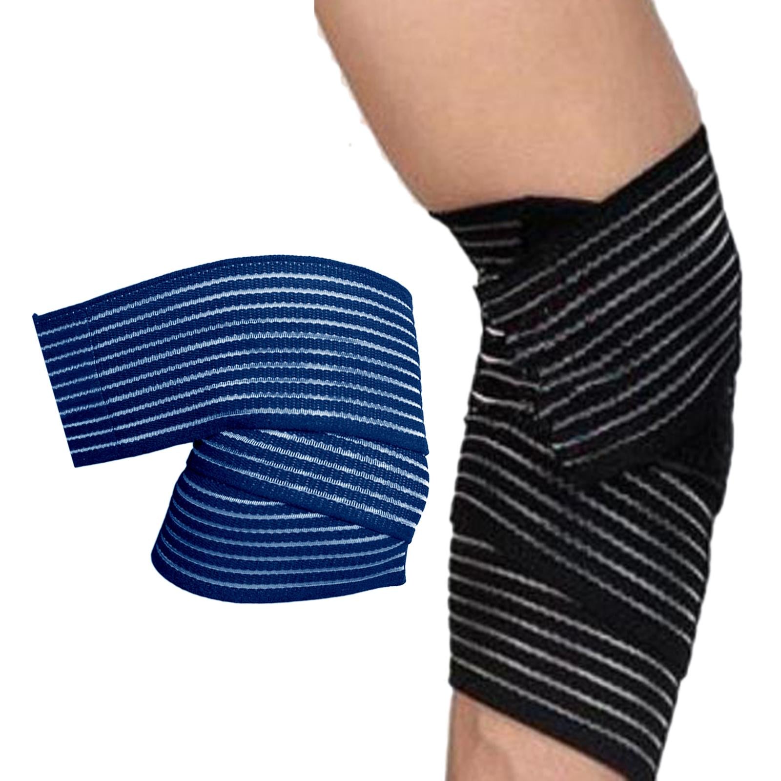 Elbow Wrap Elastic Elbow Brace for Gym Workout Cross Training Weight Lifting Blue