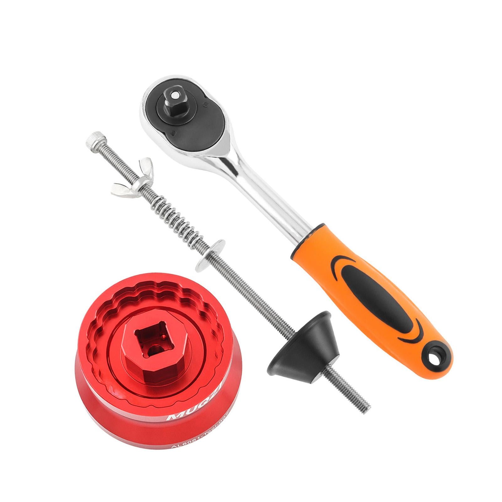 Bike Bottom Bracket Tool Repair Wrench Professional Parts BB Removing Wrench Red Square Hole