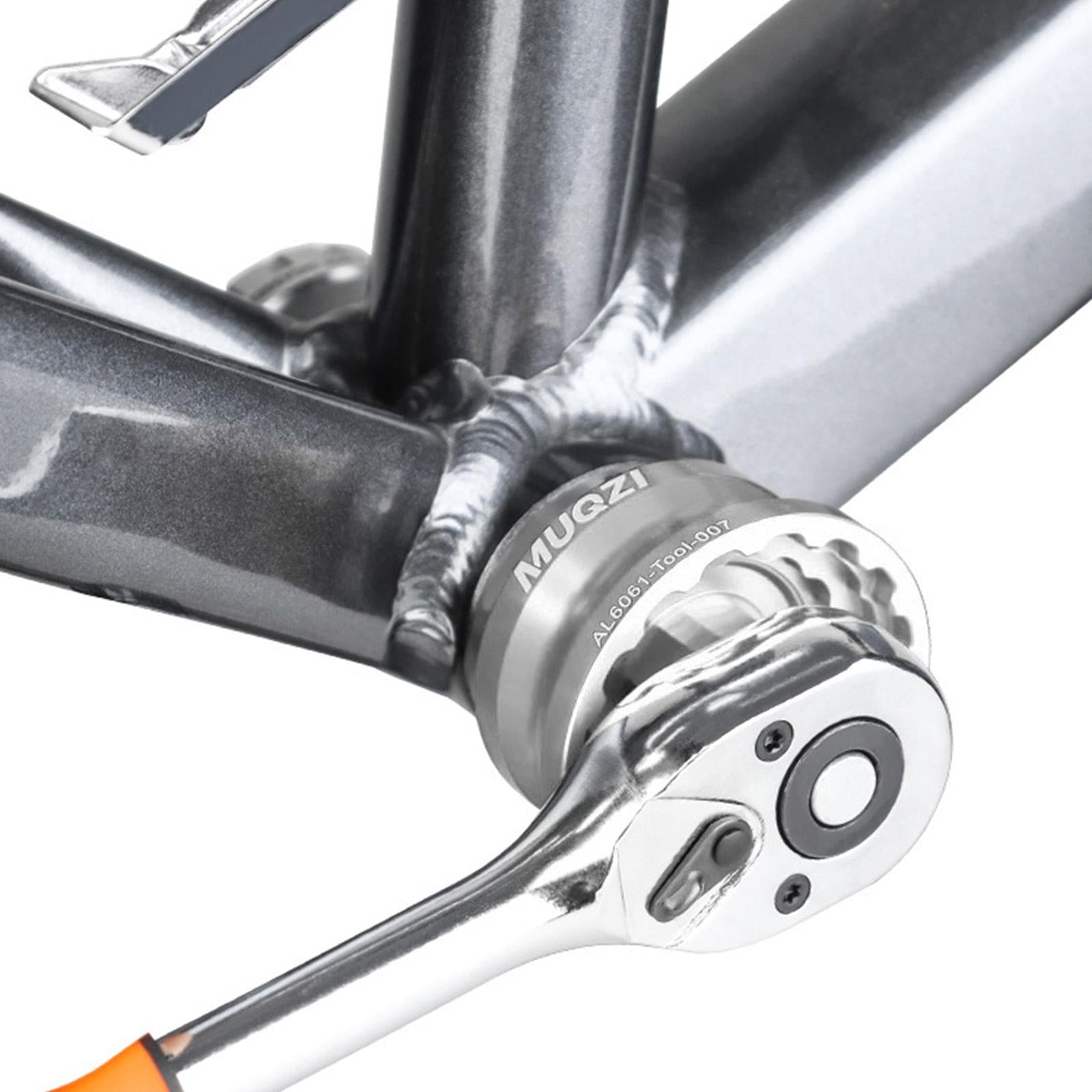Bike Bottom Bracket Tool Repair Wrench Professional Parts BB Removing Wrench Silver Square Hole