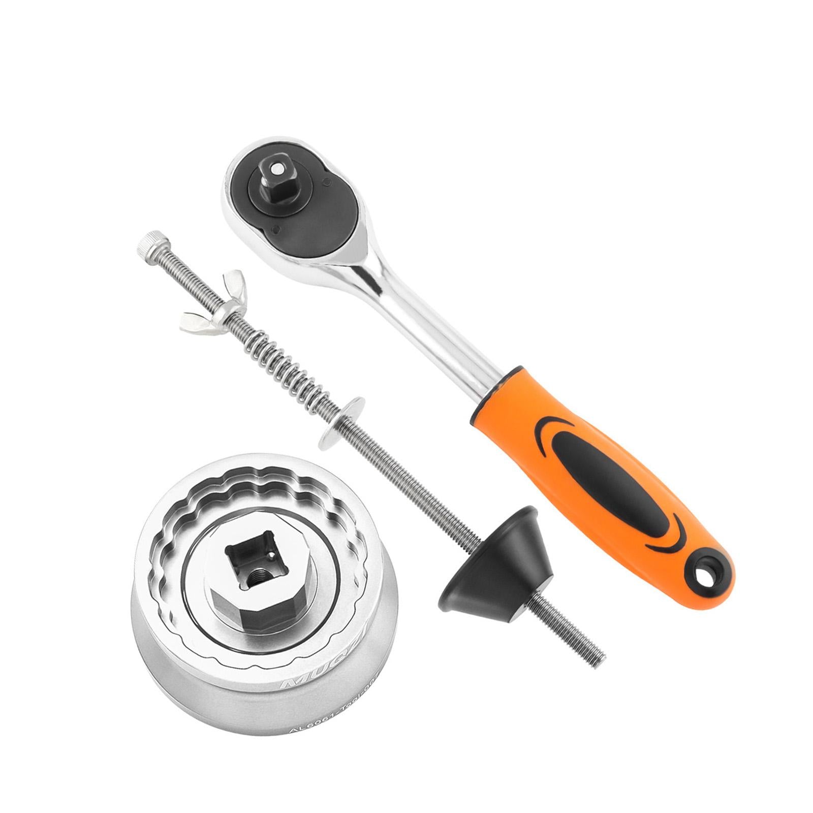 Bike Bottom Bracket Tool Repair Wrench Professional Parts BB Removing Wrench Silver Square Hole