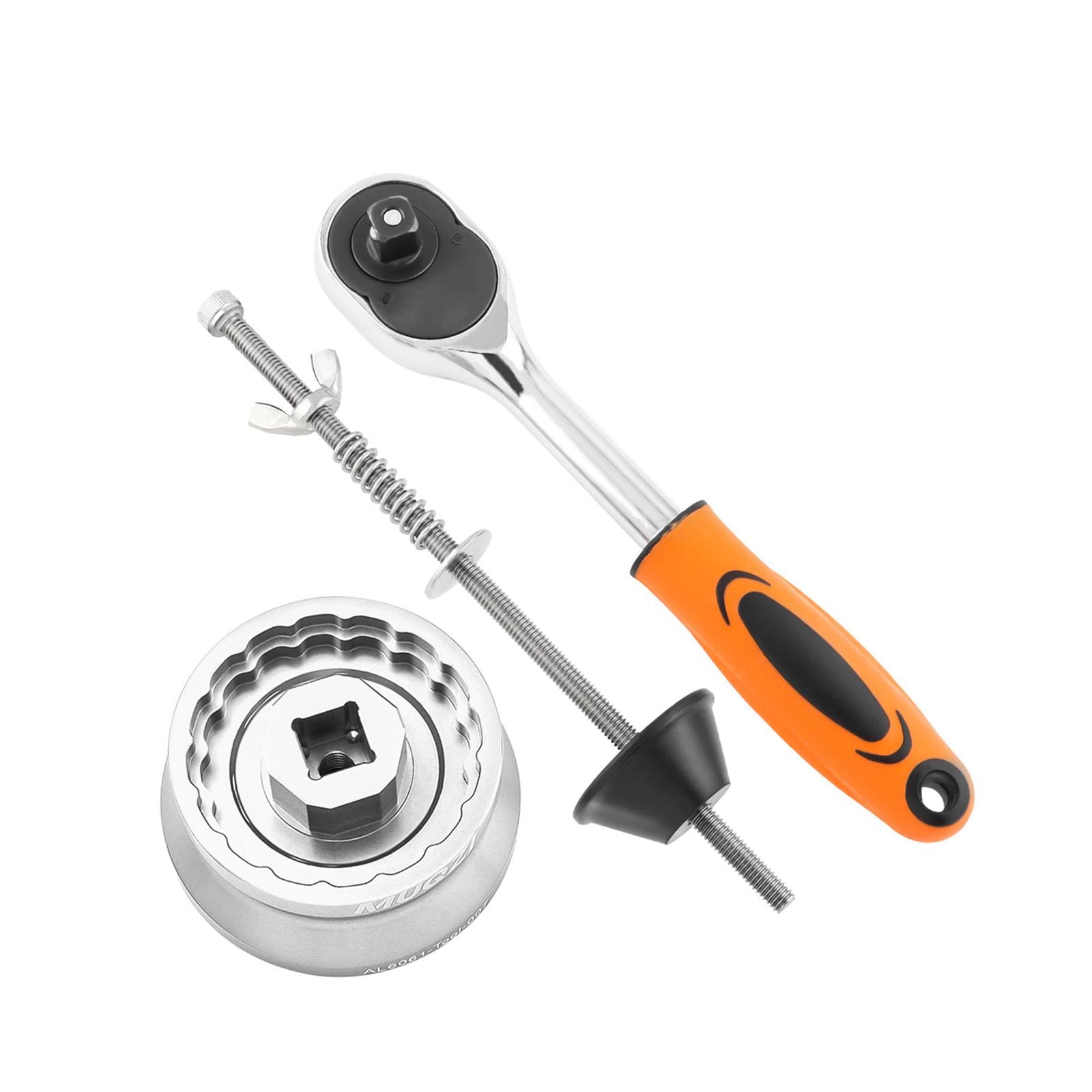 Bike Bottom Bracket Tool Repair Wrench Professional Parts BB Removing Wrench Silver Square Hole