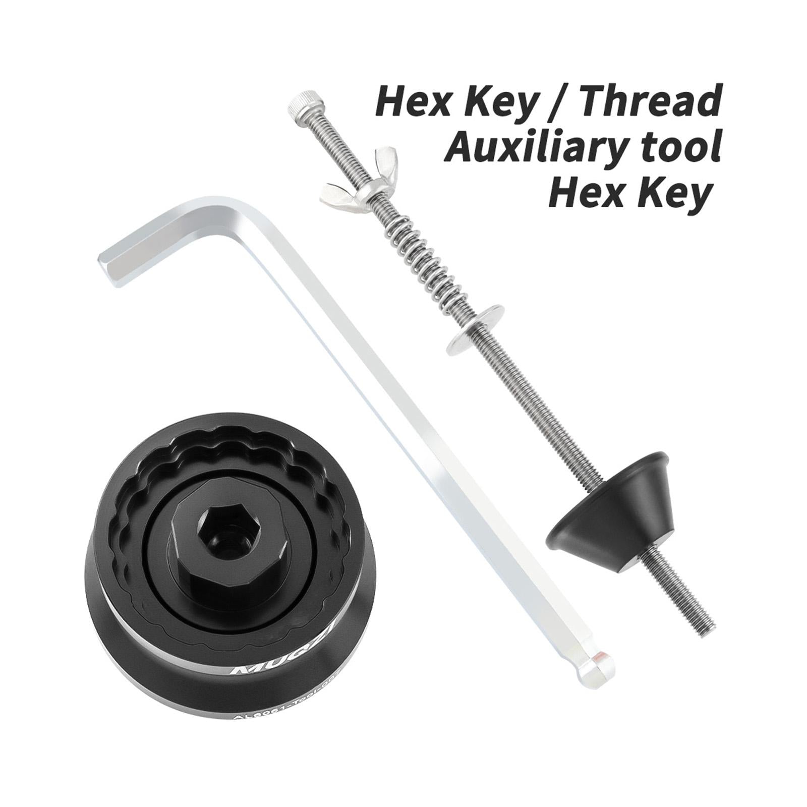 Bike Bottom Bracket Tool Repair Wrench Professional Parts BB Removing Wrench Black Hex Key