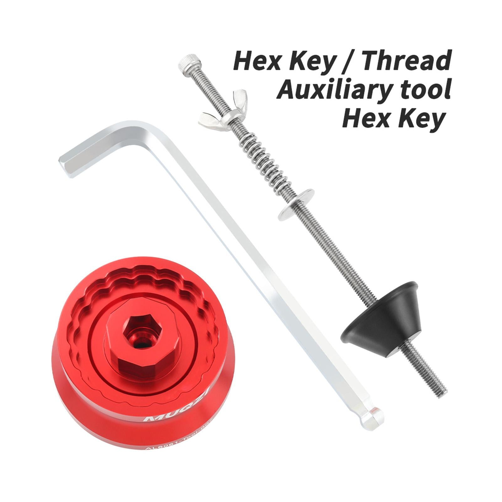 Bike Bottom Bracket Tool Repair Wrench Professional Parts BB Removing Wrench Red Hex Key