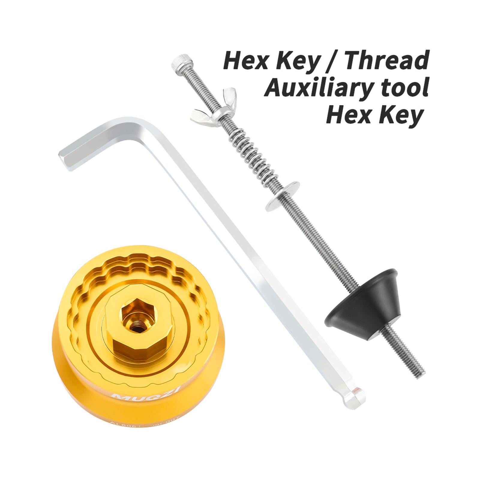 Bike Bottom Bracket Tool Repair Wrench Professional Parts BB Removing Wrench Gold Hex Key